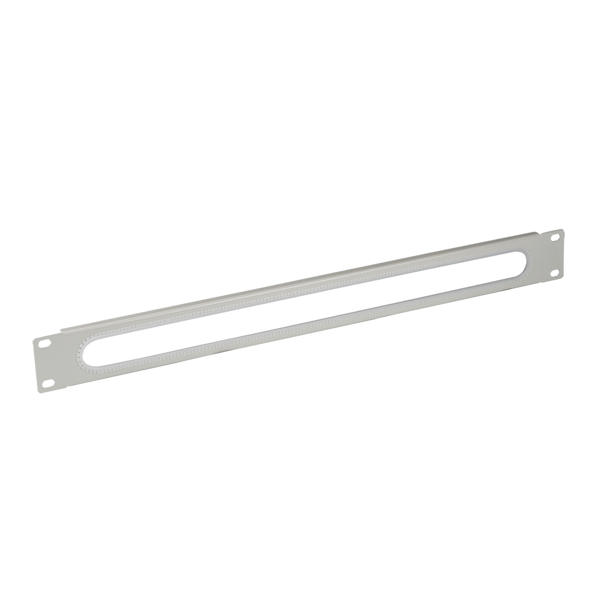 19" 1U Cable Feedtrough Panel, Edge Protection, Steel RAL9005