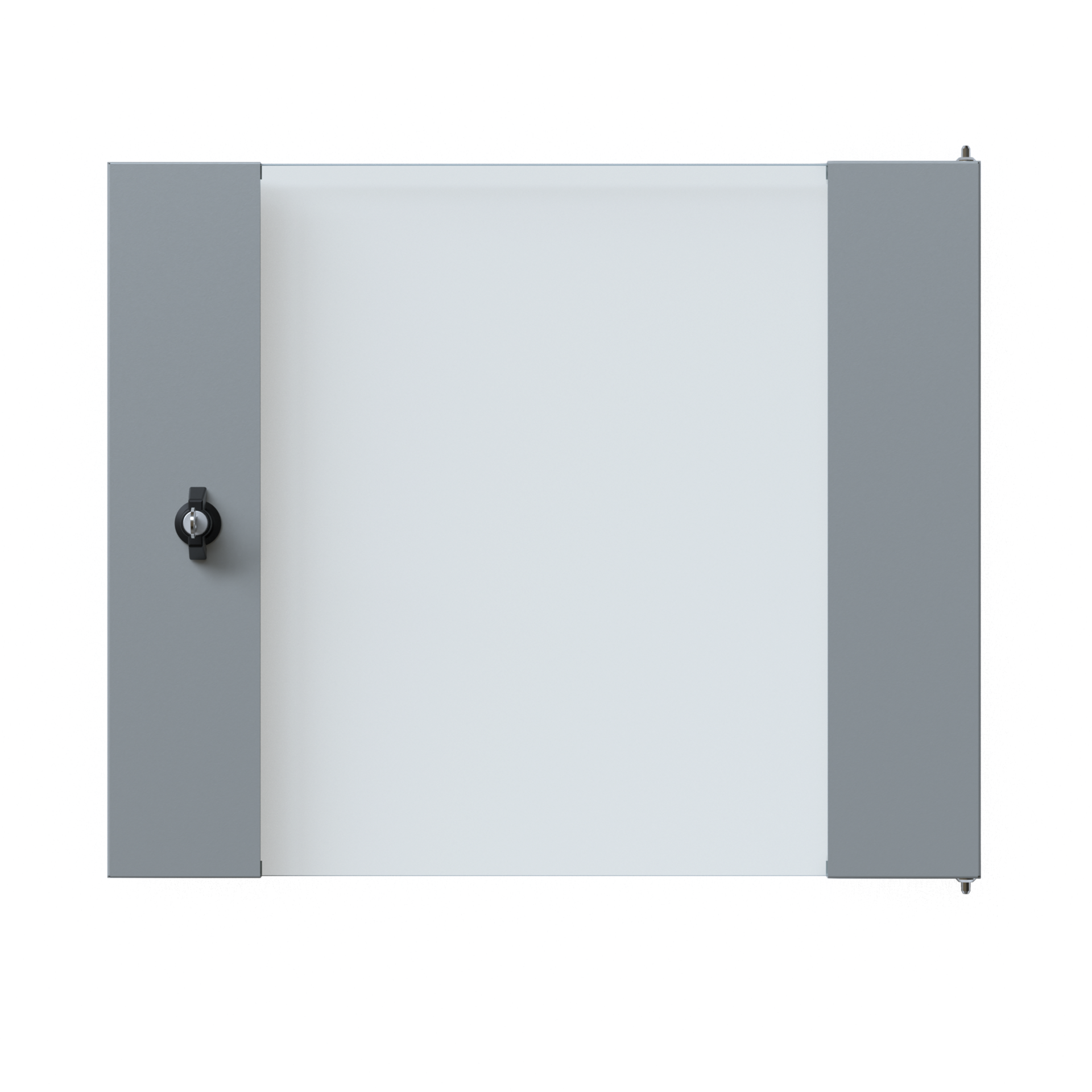 Glastür für X-Rack Wandgehäuse 9HE grau RAL7035 3/3