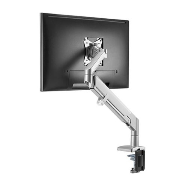 Schreibtischhalterung für 1 LCD TV LED 17-32'', Klemme, Gasfeder, weiß