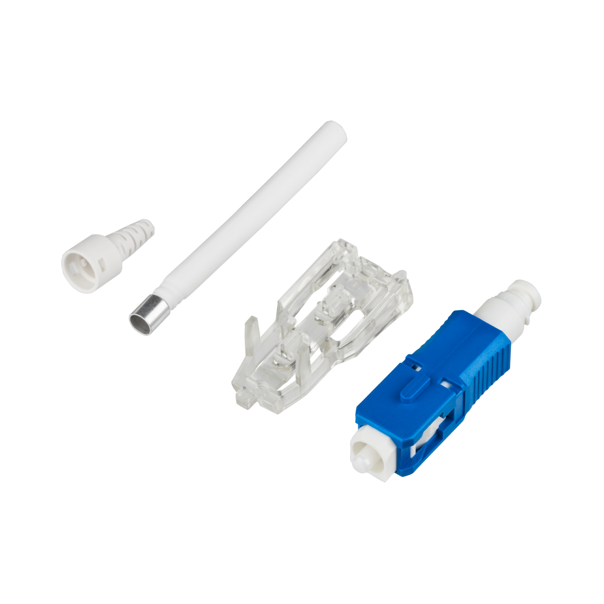 Feldkonfektionierbare SC Steckverbinder OS2 blau