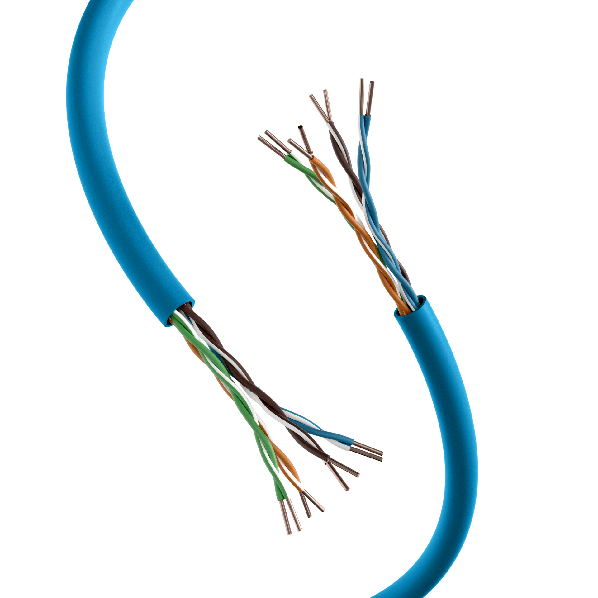 INFRALAN® Cat.6A 500 AWG23 U/UTP 4P CPR, B2ca, RAL5015 blau 305m