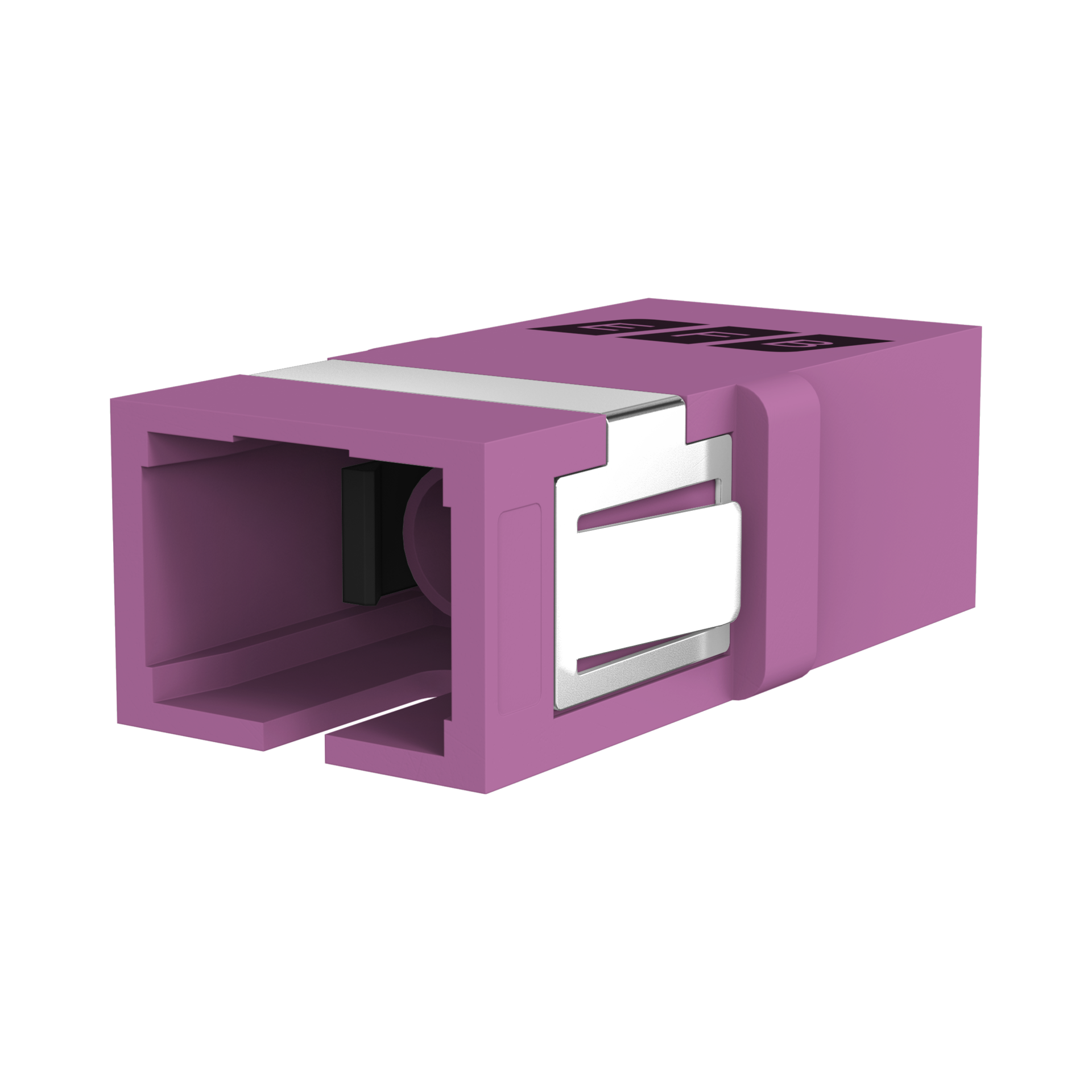 Adapter  SC Simplex OM4 erica violet flangeless