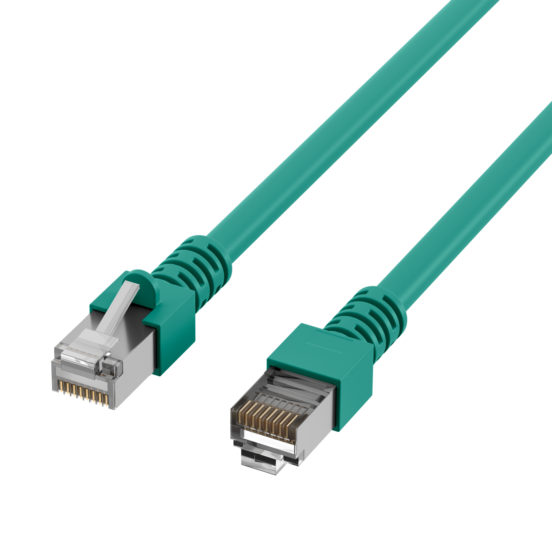 RJ45 Patch Cord Cat.5e SF/UTP PVC CCA green 1m