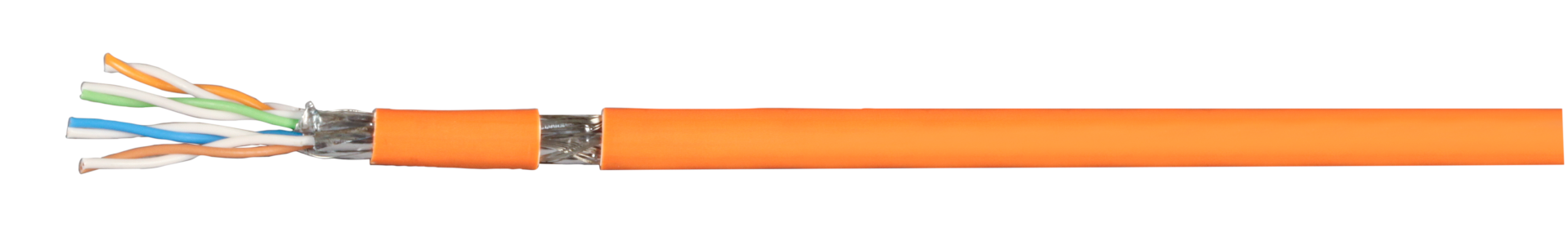 Patch cable Cat.7 PiMF UC900MHz SS26 4P FRNC-B, orange, 100 M