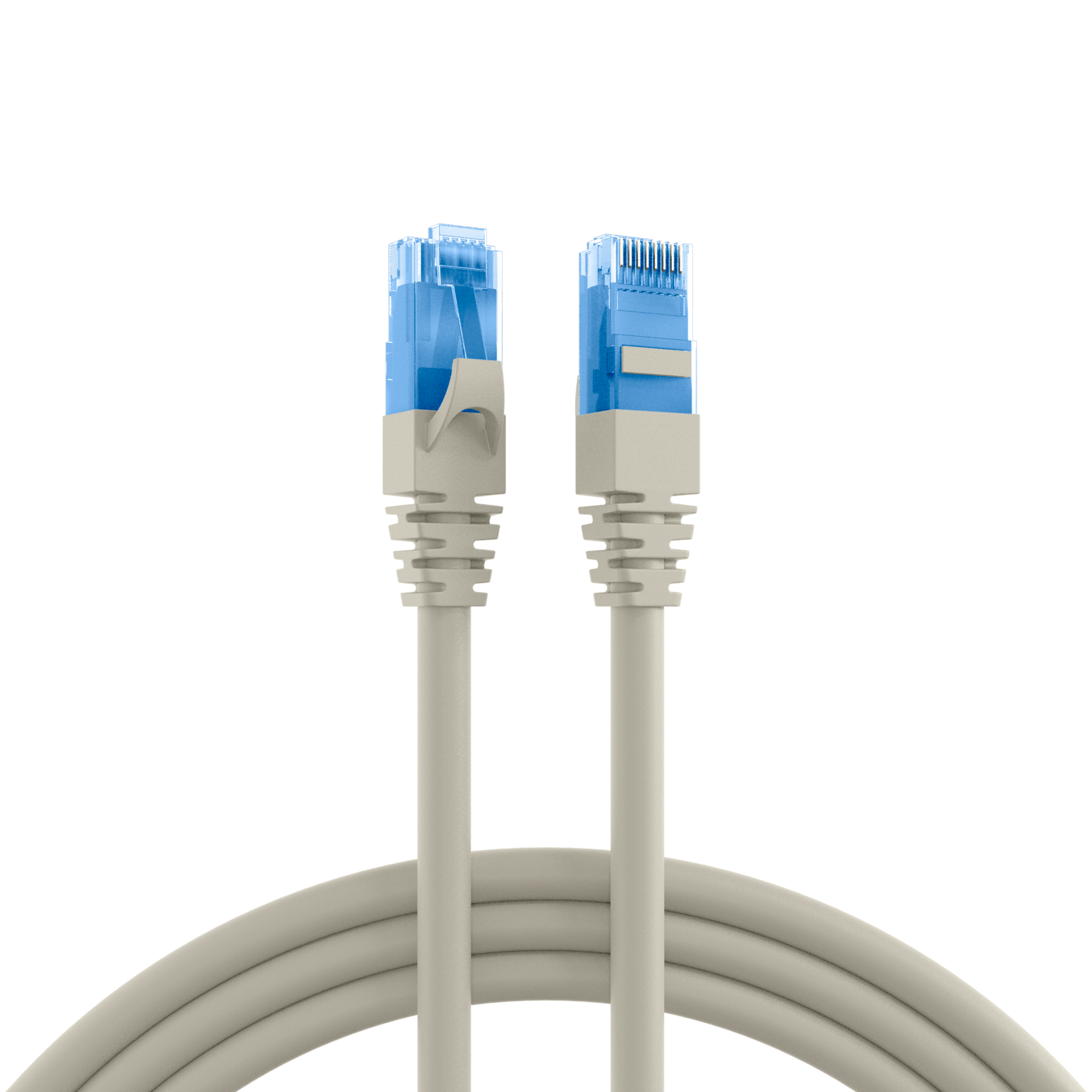 RJ45 Patch Cord Cat.6A U/UTP LSZHPremium  500MHz grey 10m