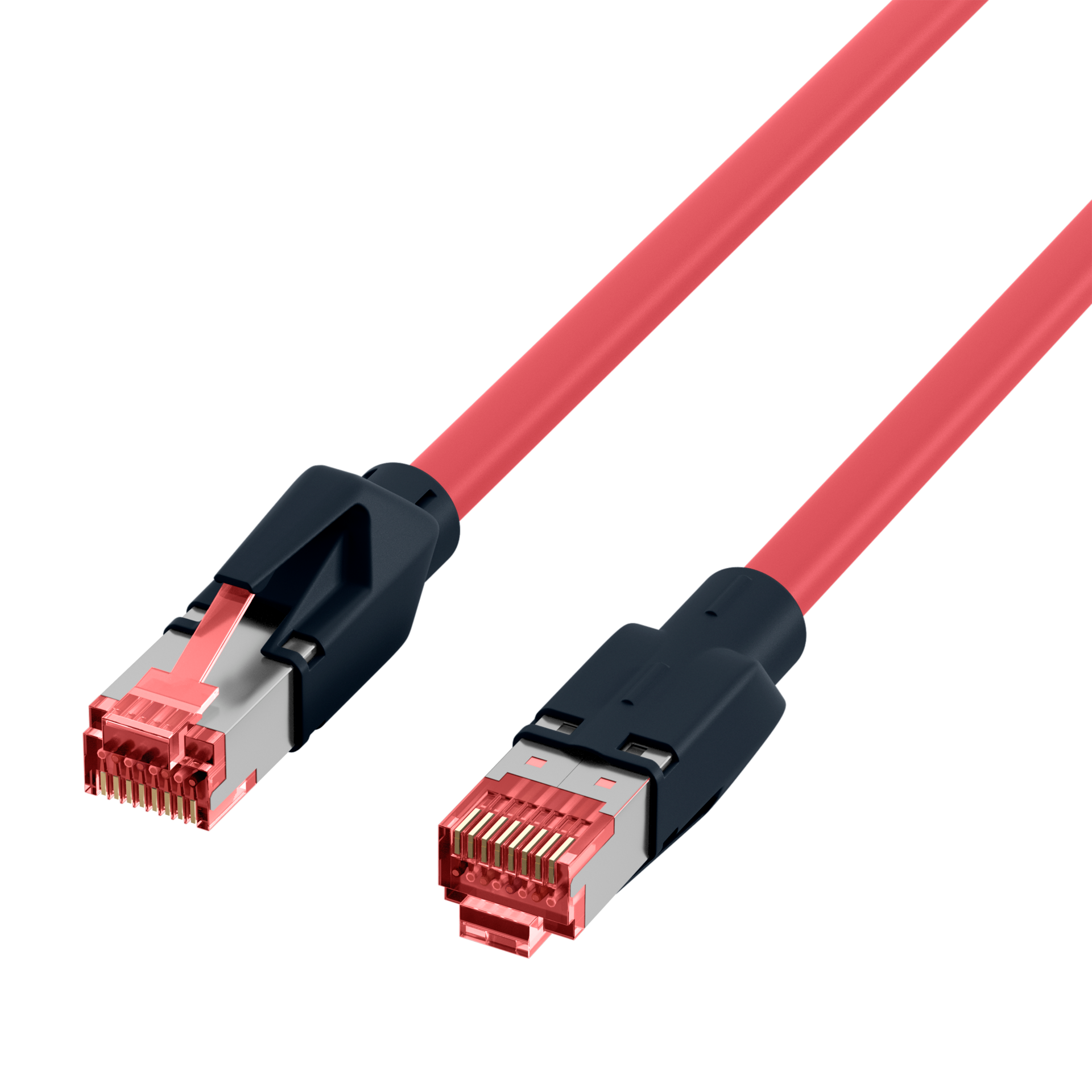 RJ45 Patchkabel Cat.6A S/FTP PUR  Draka UC900 TM21 rot 1m