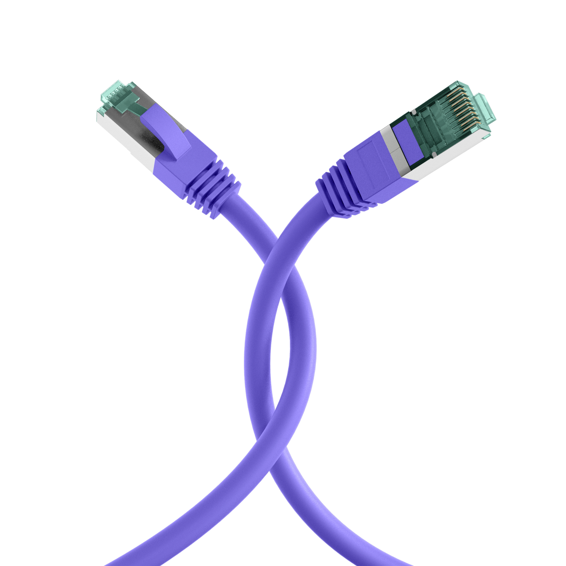 RJ45 Patchkabel Cat.6A S/FTP LSZH  violett 15m