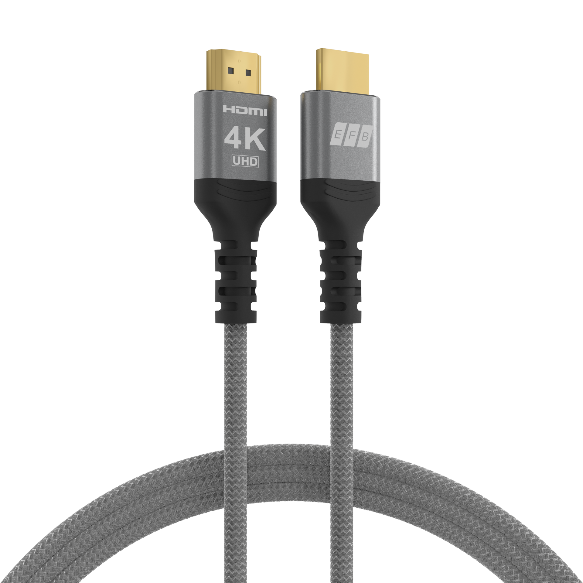 HDMI Kabel High-Speed m. Ethernet 4K60Hz 18 Gbit/s 0,5m grau komp. mit HDMI 2.0