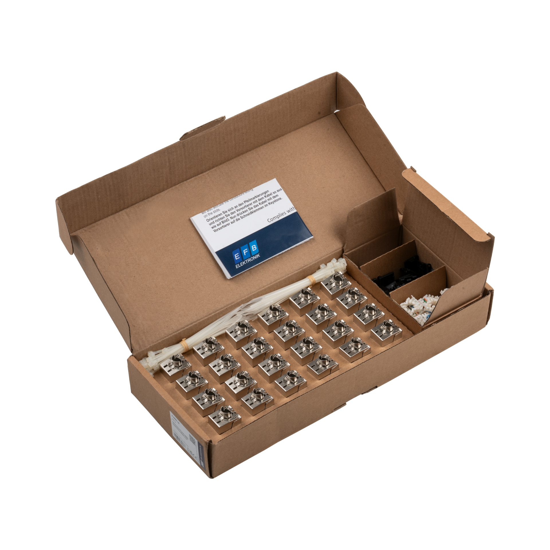 RJ45 Keystone STP, Cat.6A, 500MHz, Komponenten zertifiziert, 24-Set