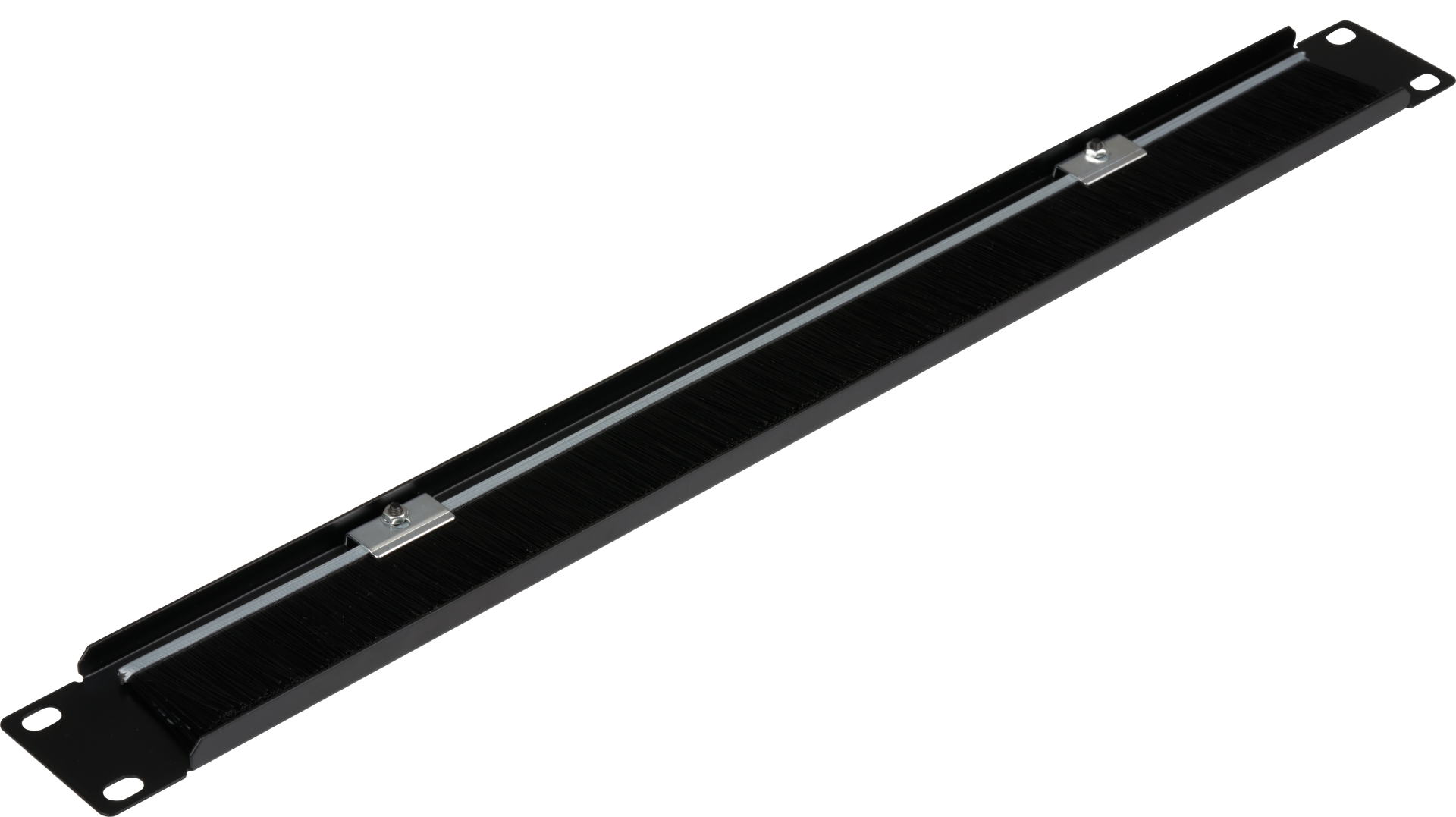 19" 1U Cable Routing Panel with Brush, RAL9005