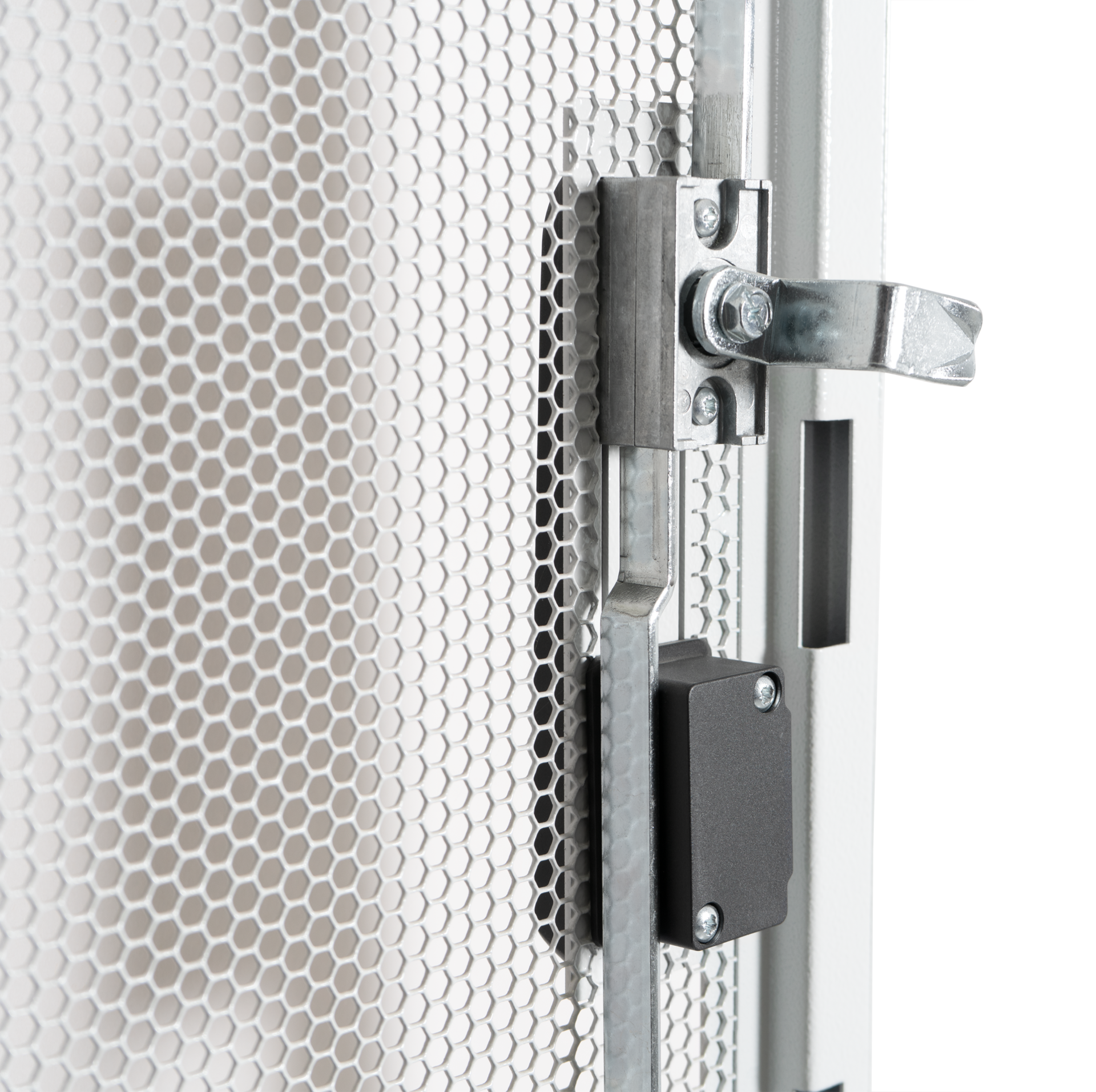 Tür für ESV 42HE, B=600, Stahl perforiert, 2-teilig, RAL7035