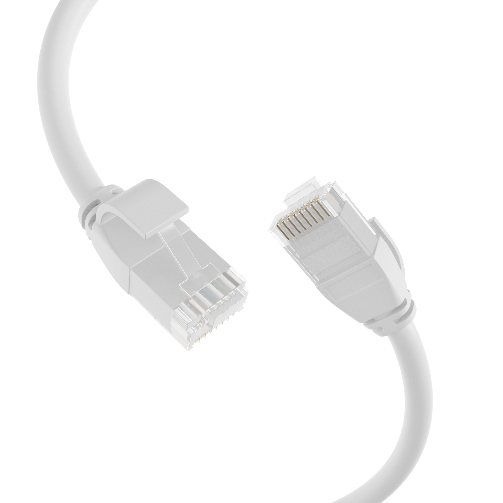 RJ45 Patch Cord Cat.6A U/UTP TPE3,6mm ultraflex white 5m