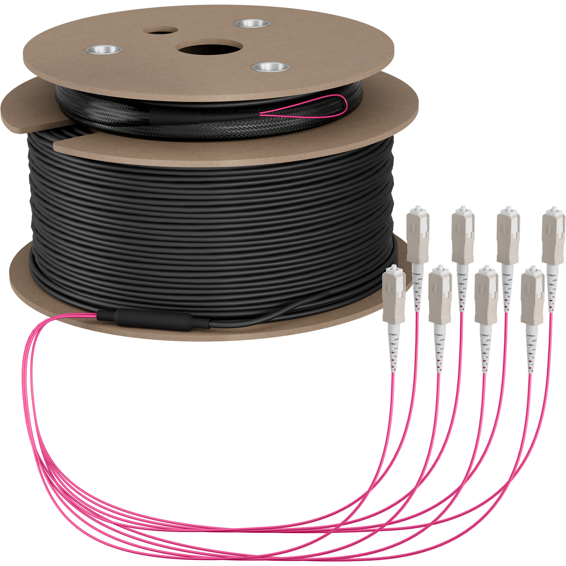 Trunkkabel U-DQ(ZN)BH OM4 8G (1x8) SC-SC,190m Dca LSZH