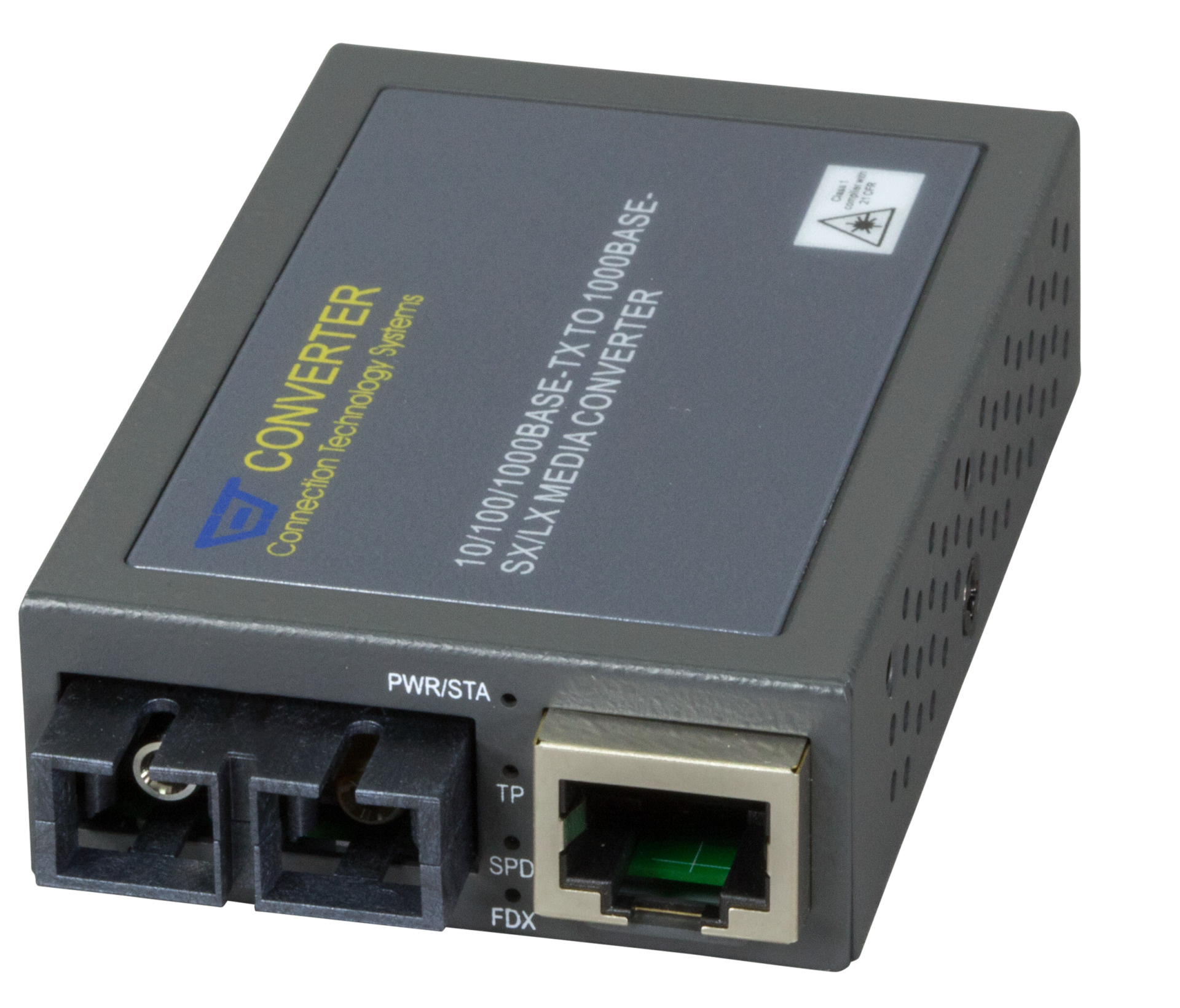 Kompakt Media Konverter RJ45-SC, 10km, SM, Gigabit Ethernet