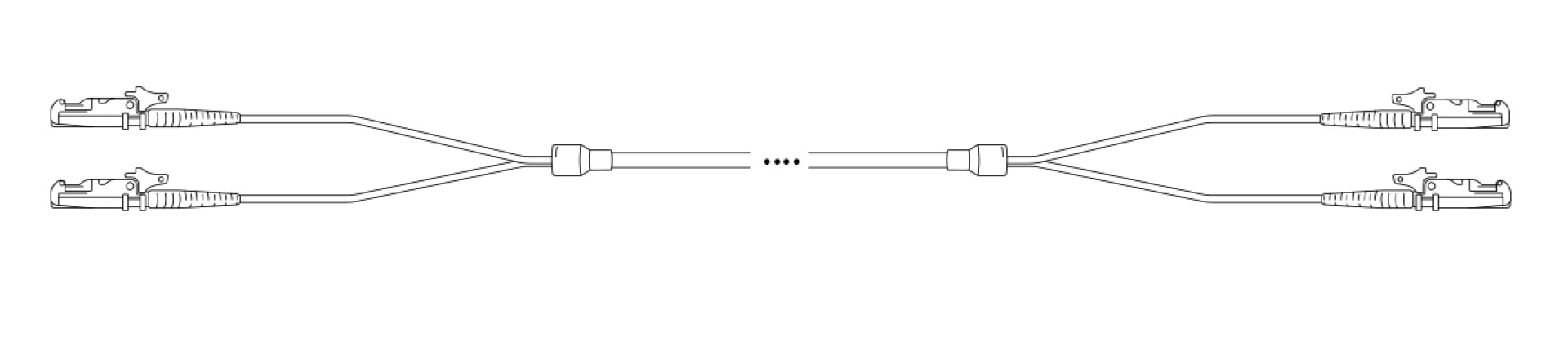 Breakout I-V(ZN) HH OS2 9/125µm E2000®-APC/E2000®-APC 2E 1,0m