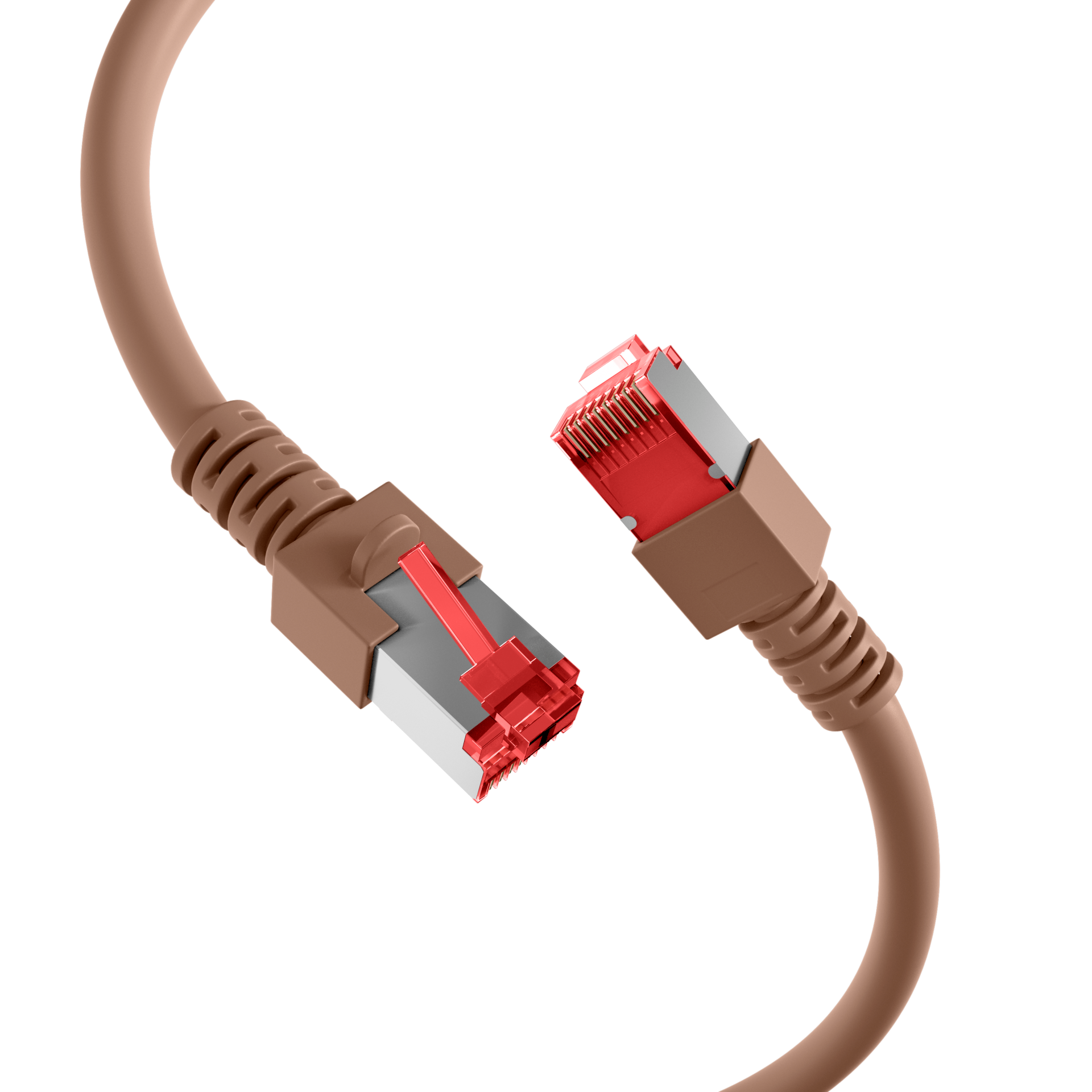 RJ45 Patchkabel Cat.6 S/FTP LSZH  braun 30m