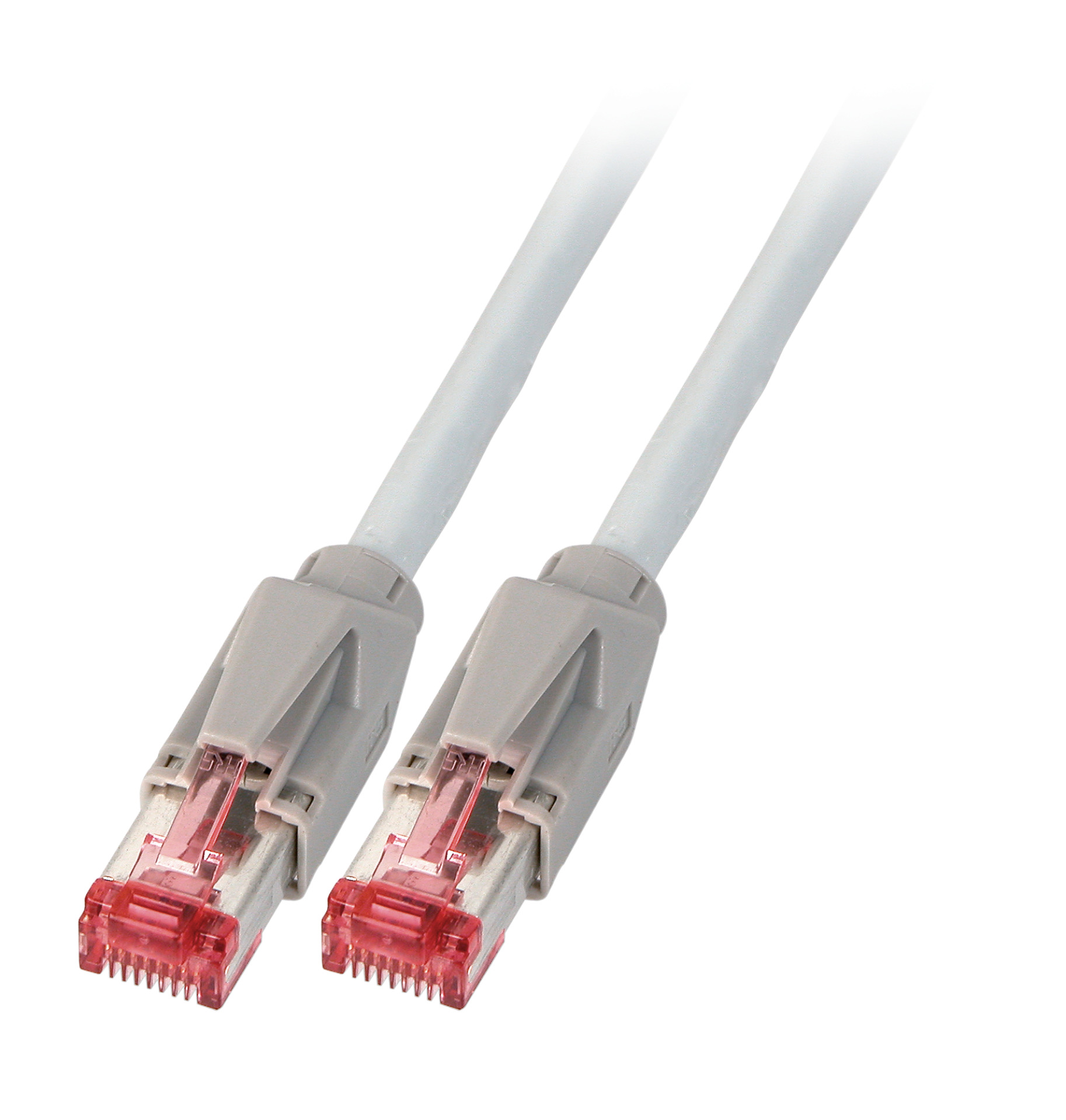 RJ45 Patchkabel S/FTP, Cat.6A, TM21, Leoni-Kerpen F6-90 S/F, 1,0m, grau