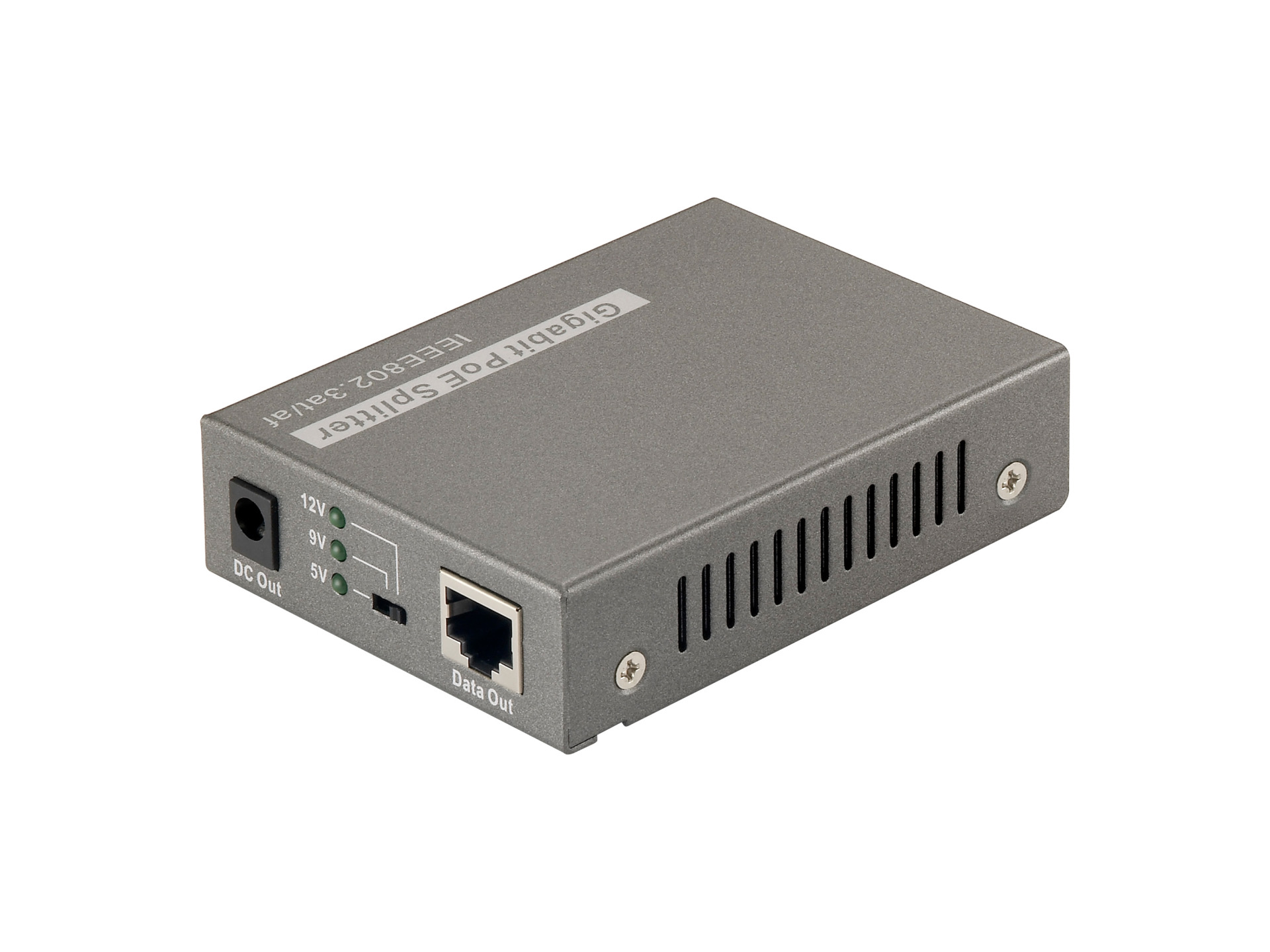 Gigabit Ethernet PoE+ Splitter,High Power 30 W IEEE802.3at