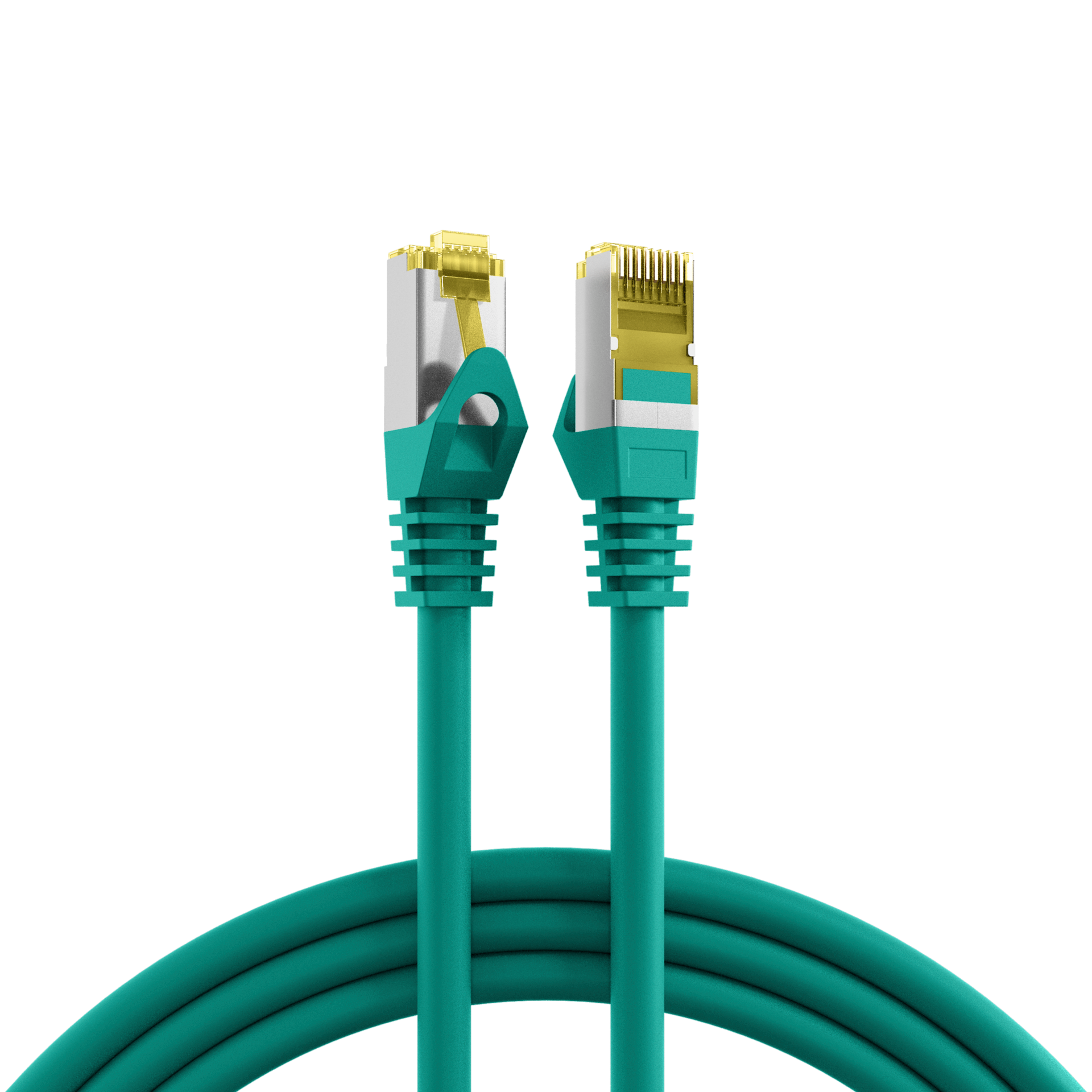 RJ45 Patch Cord Cat.6A S/FTP LSZH Cat.7 raw cable green 1m