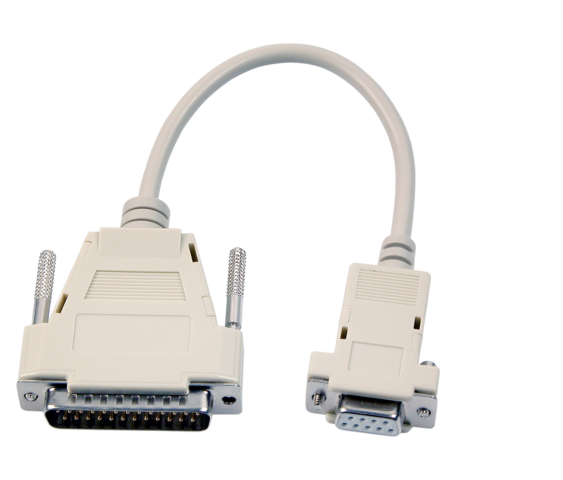 Maus-Modem Adapterkabel, DSub 9 auf DSub 25, Bu.-St., 0,25m, beige  