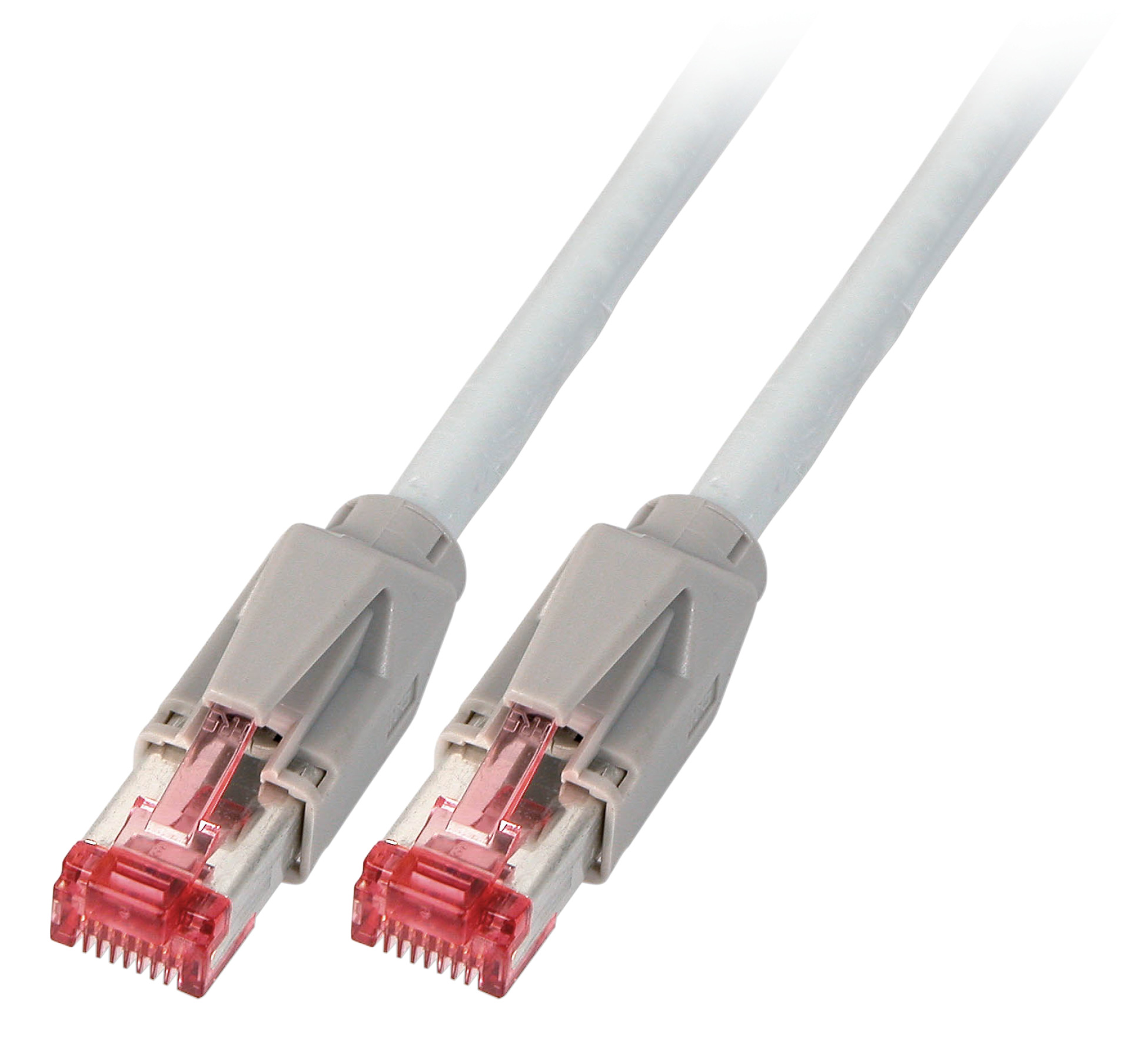 RJ45 Patchkabel S/FTP, Cat.6A, TM21, Dätwyler 7702, 0,25m, grau