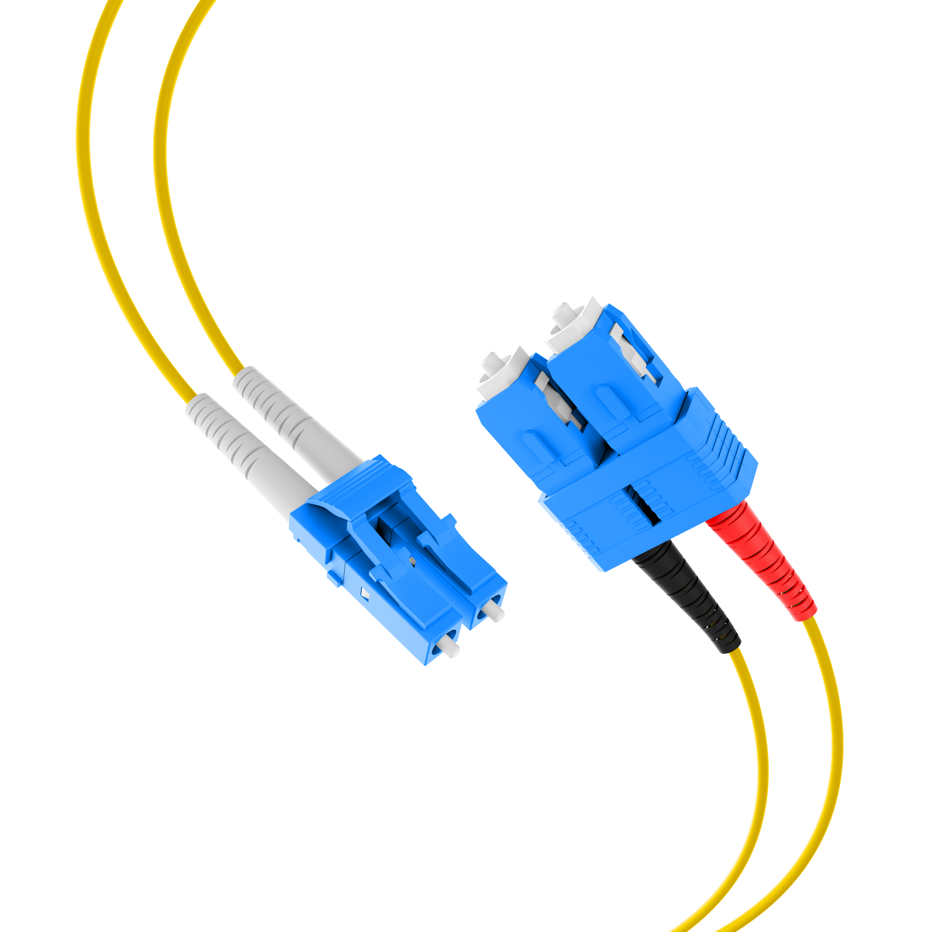 Duplex Patchkabel Flat-Twin LC-SC OS2 G652D 5m LSZH 3x5mm gelb