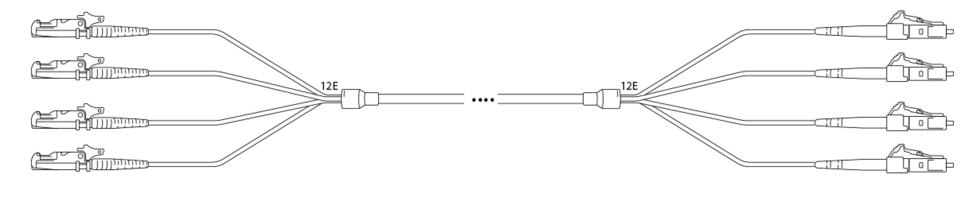 U-DQ(ZN) BH G657A 9/125µm E2000®-APC/LC 12E 1,0m