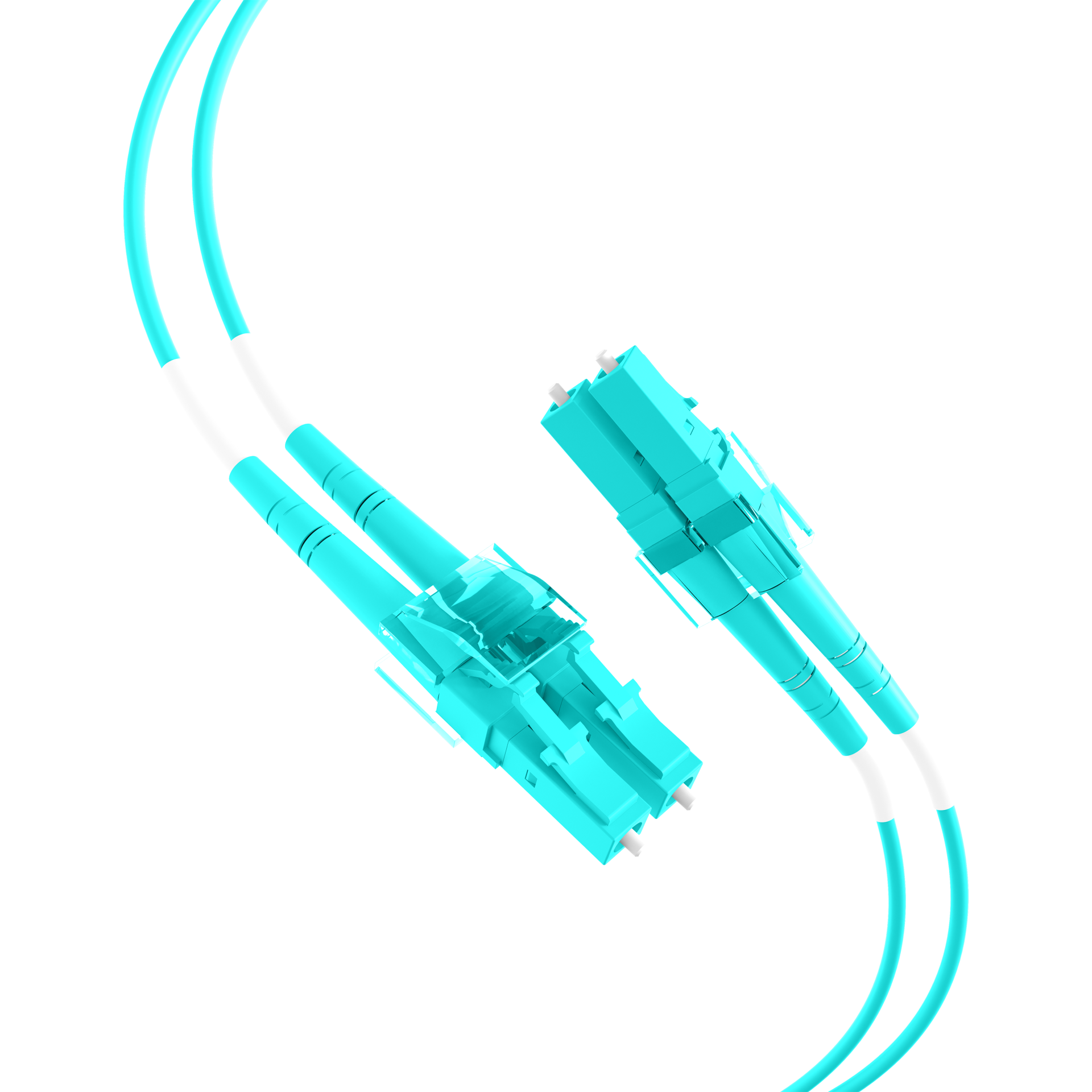 Duplex Patchkabel LC-LC OM3 0,5m LSZH 1,2mm aqua