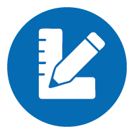 Icon mit Lineal und Bleistift – Symbol für präzise Konstruktion und individuelle Planung von Netzwerkschränken und IT-Lösungen bei EFB-Elektronik Icon mit Lineal und Bleistift – Symbol für präzise Konstruktion und individuelle Planung von Netzwerkschränken und IT-Lösungen bei EFB-Elektronik
