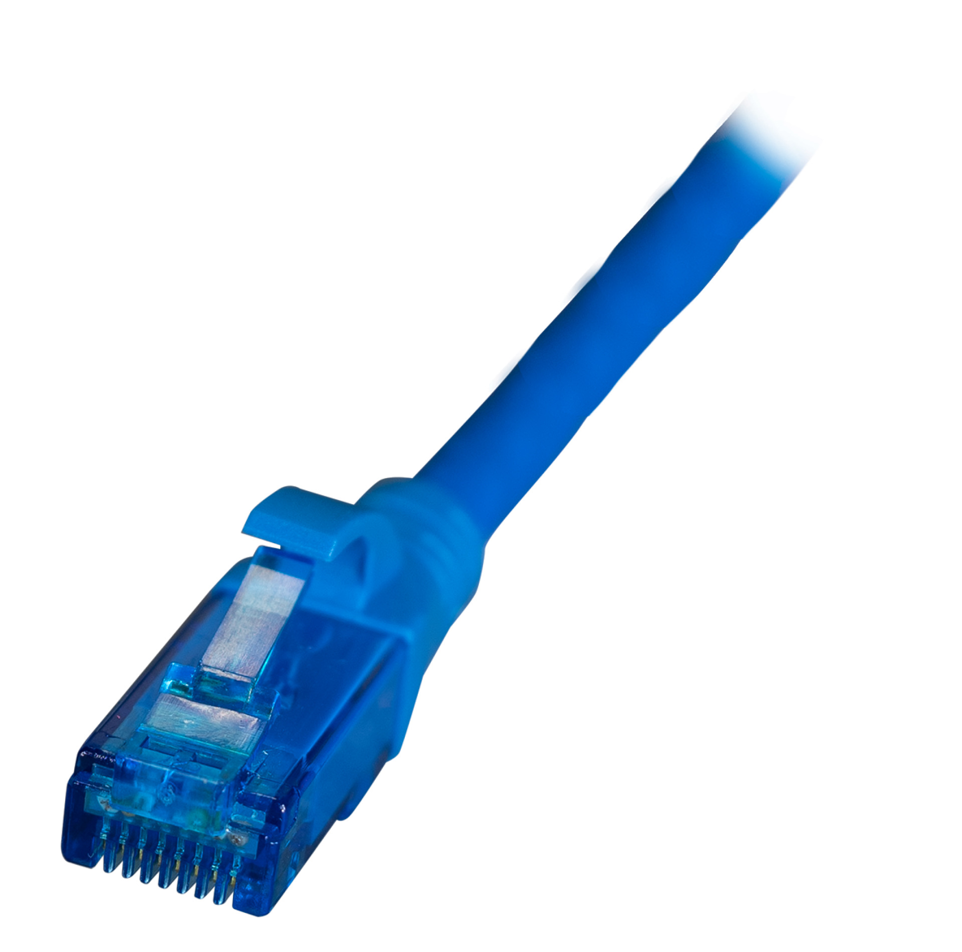 INFRALAN® RJ45 Patchkabel U/UTP, Cat.6A, LSZH, Premium, 500MHz, 2m, blau