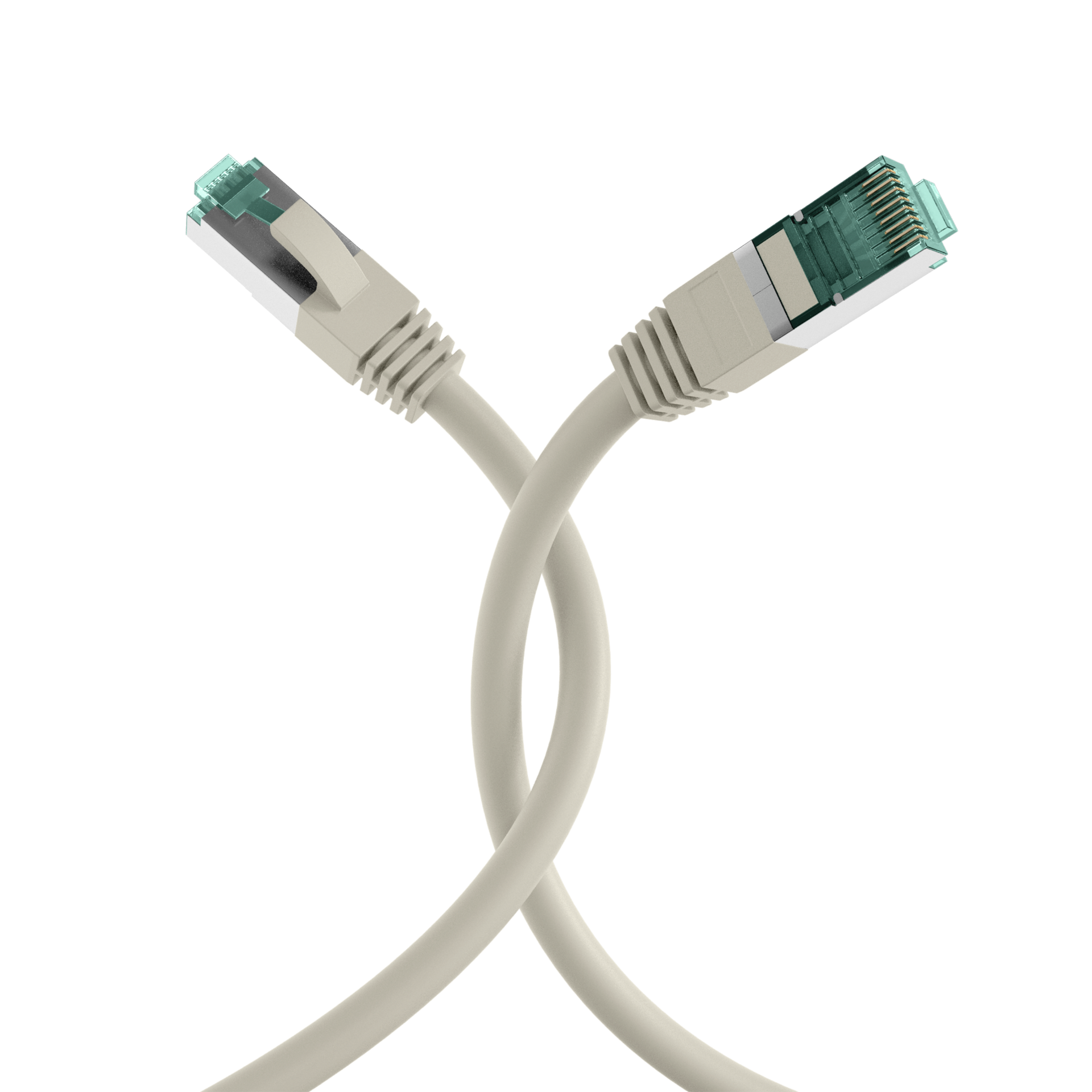 RJ45 Patchkabel Cat.6A S/FTP LSZH  grau 3m