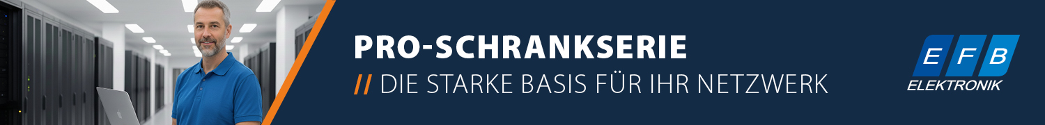 Banner PRO-Schrankserie - Netzwerk- und Serverschränke von EFB-Elektronik im Rechenzentrum
