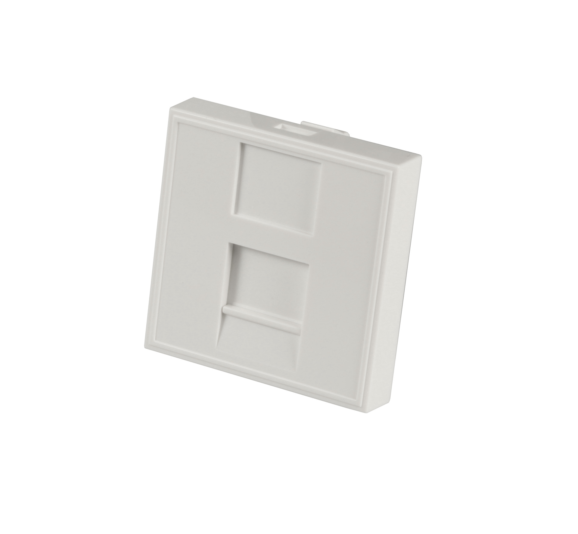 Central plate 45x45mm for 1 keystone, outlet direct