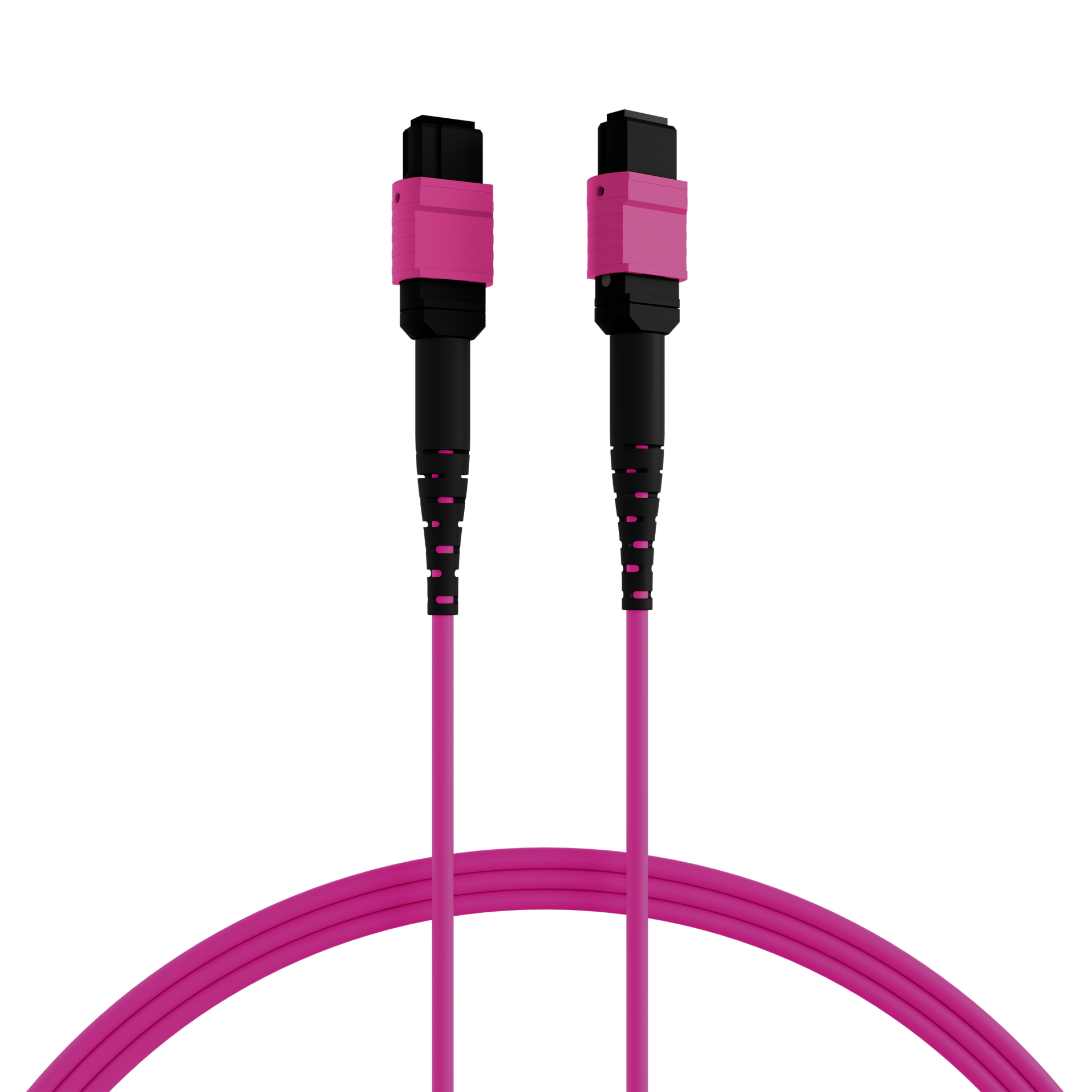 MTP®(F)-MTP®(F) Patch cable OM4 36 fibers Typ A LSZH erica-violet 10m