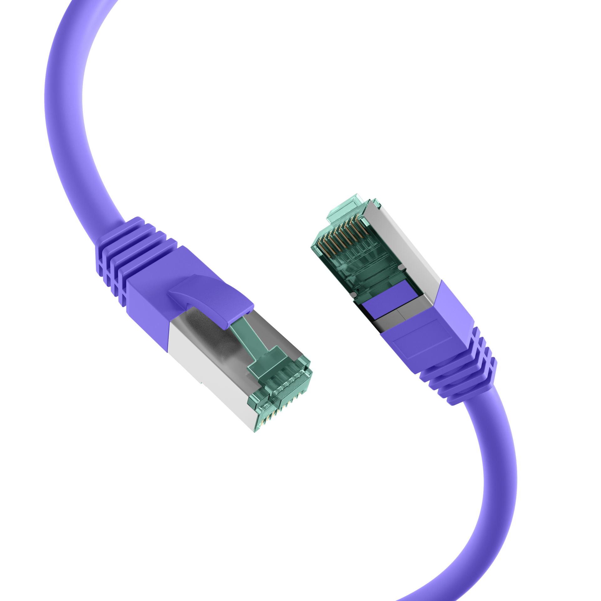 RJ45 Patchkabel Cat.6A S/FTP LSZH  violett 20m