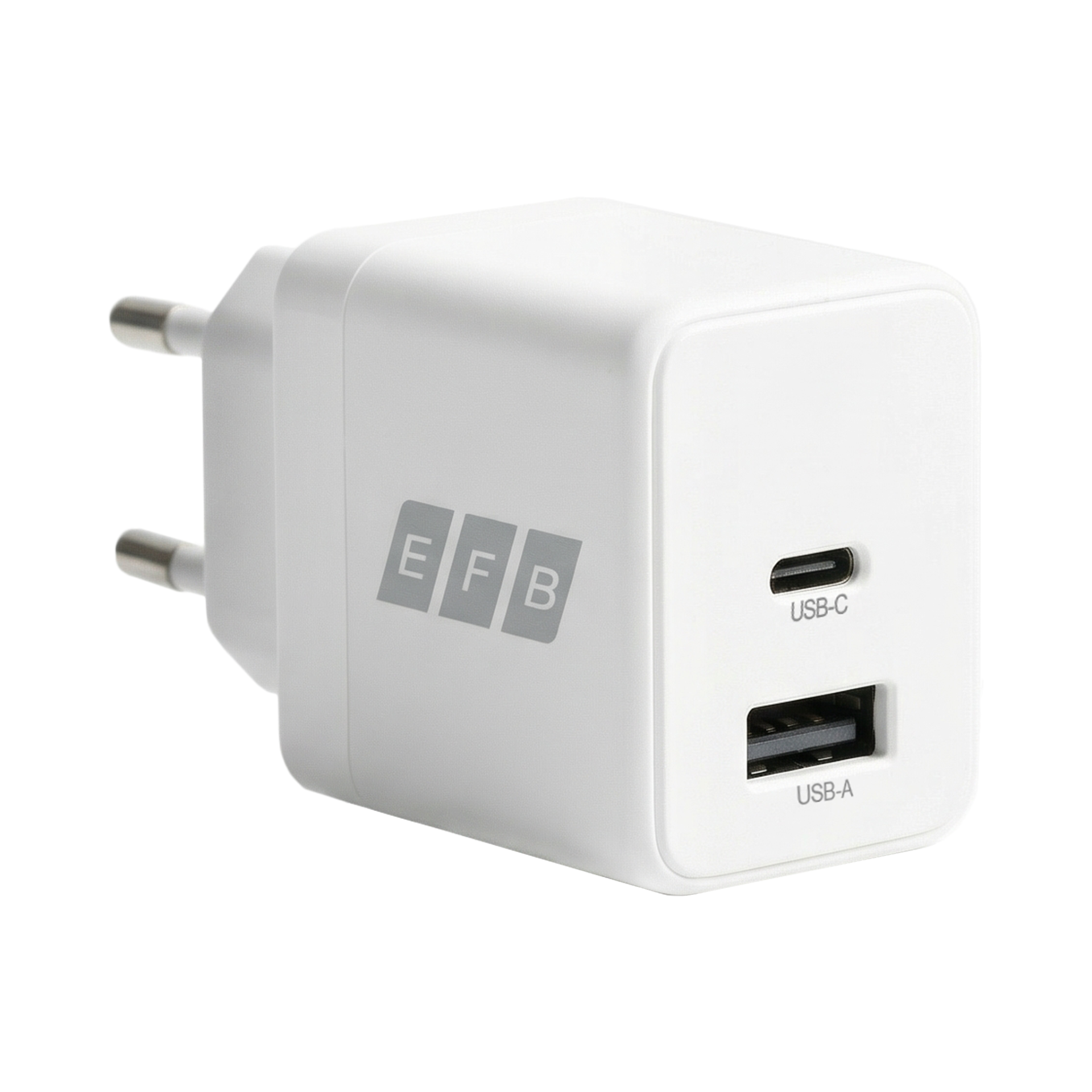 Ladegerät 20W USB-C + USB-A Set PD3.0 GaN QC3.0 inkl. 2m USB-C Ladekabel weiß