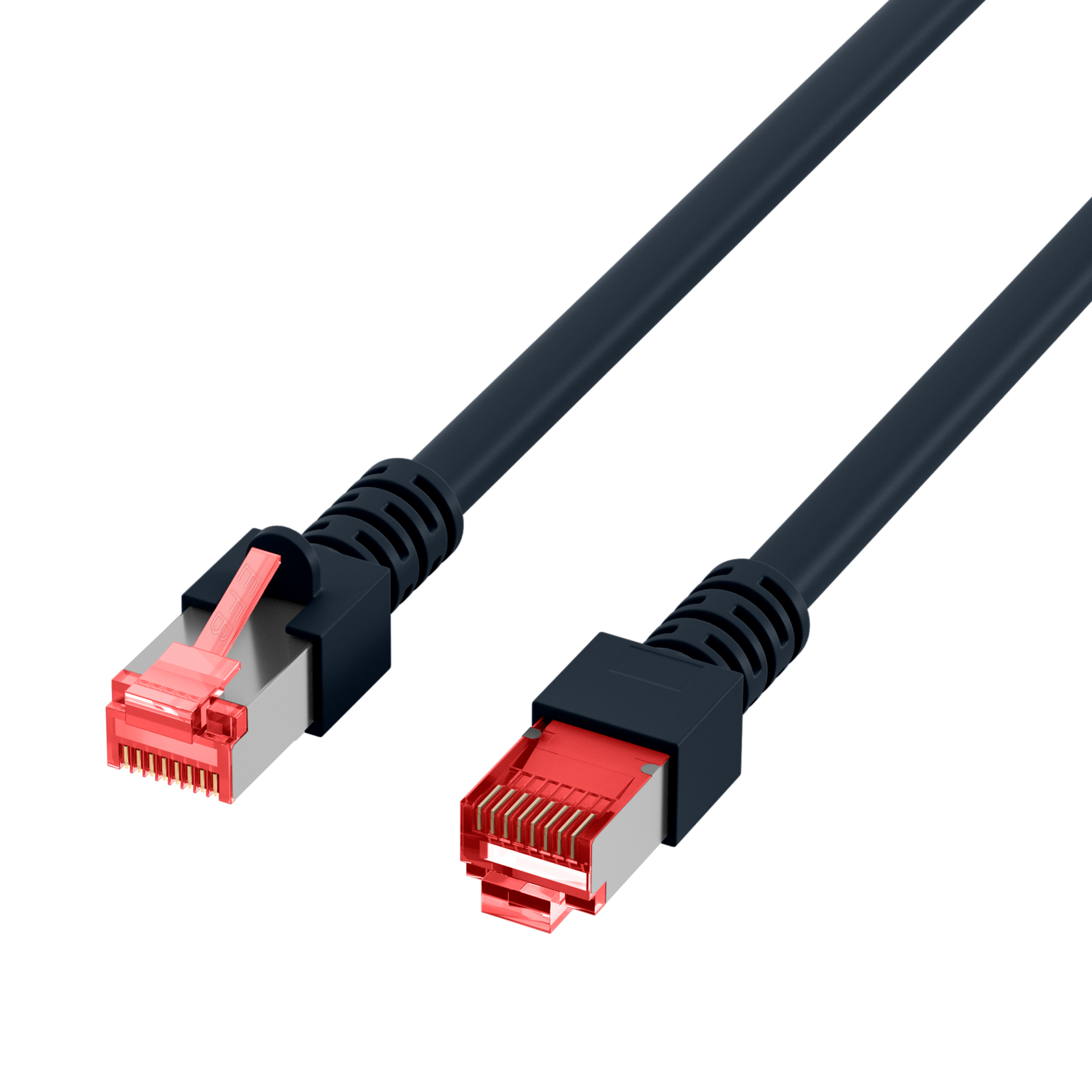 RJ45 Patchkabel Cat.6 S/FTP LSZH  schwarz 0,15m