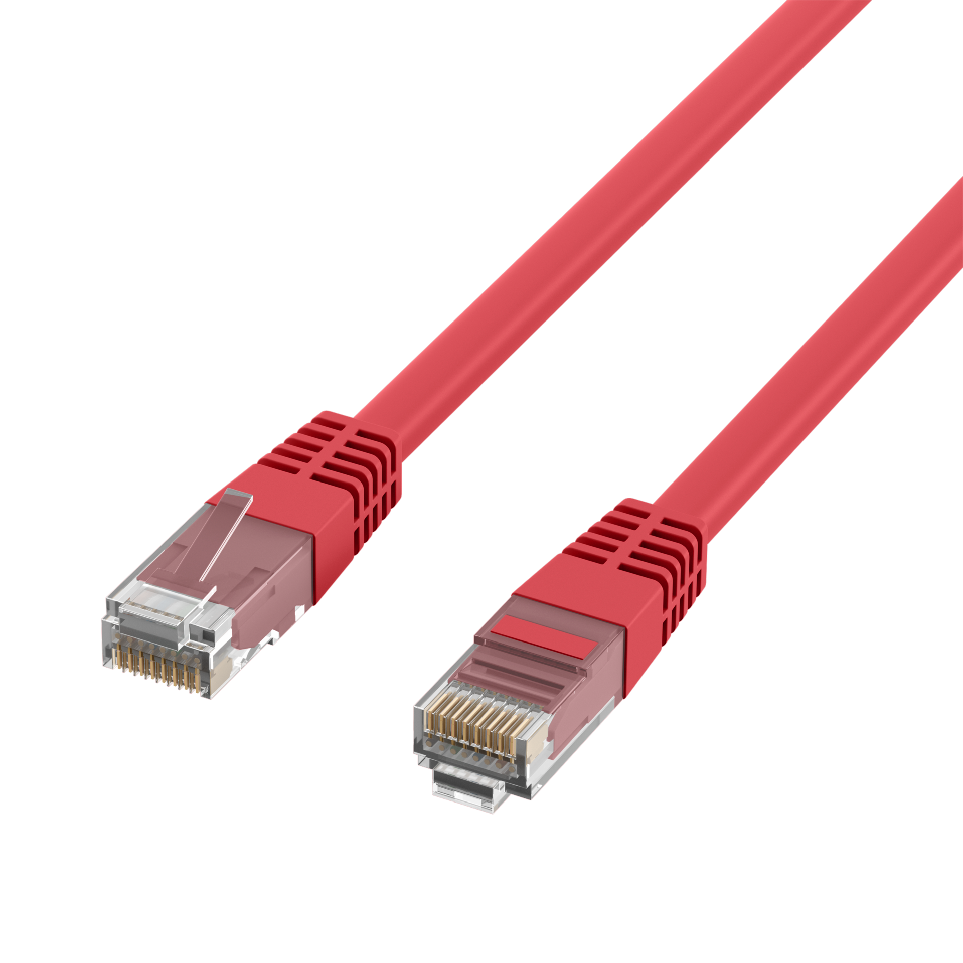 RJ45 Patch Cord Cat.6 U/UTP PVC CCA red 0,25m