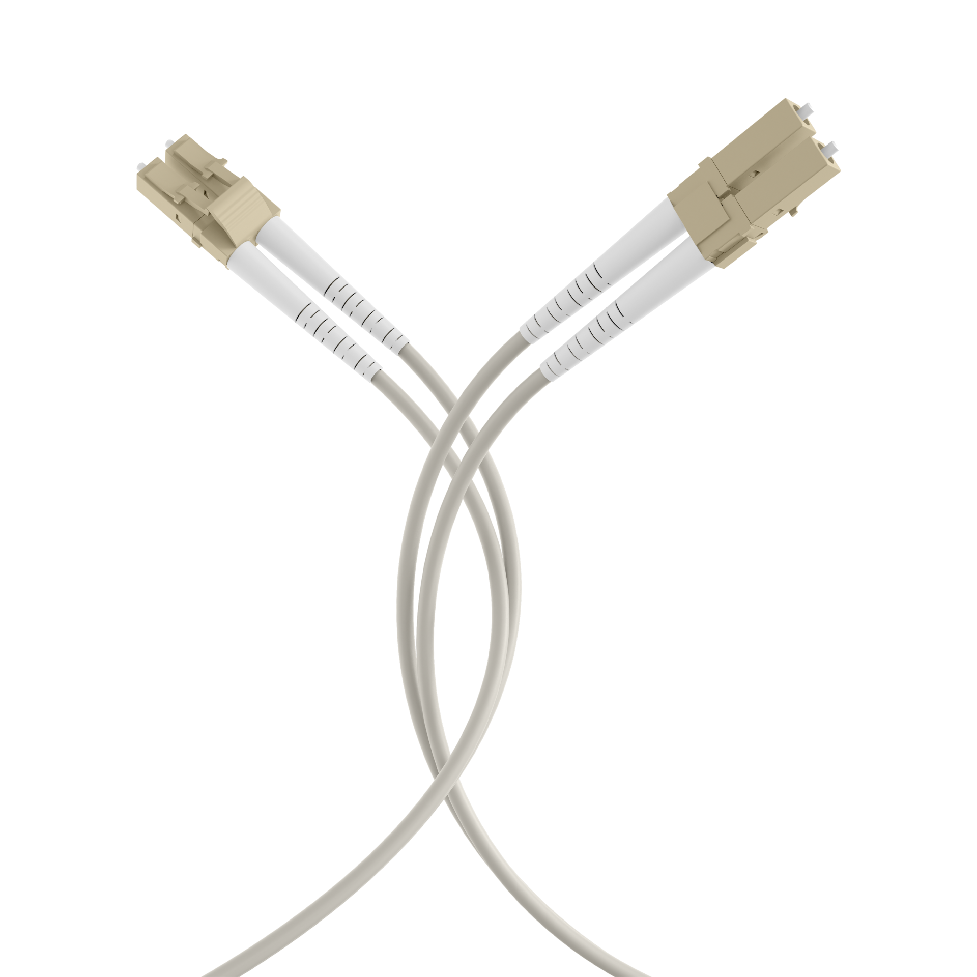 Duplex Patchkabel armiert LC-LC OM2 2m LSZH 3mm grau
