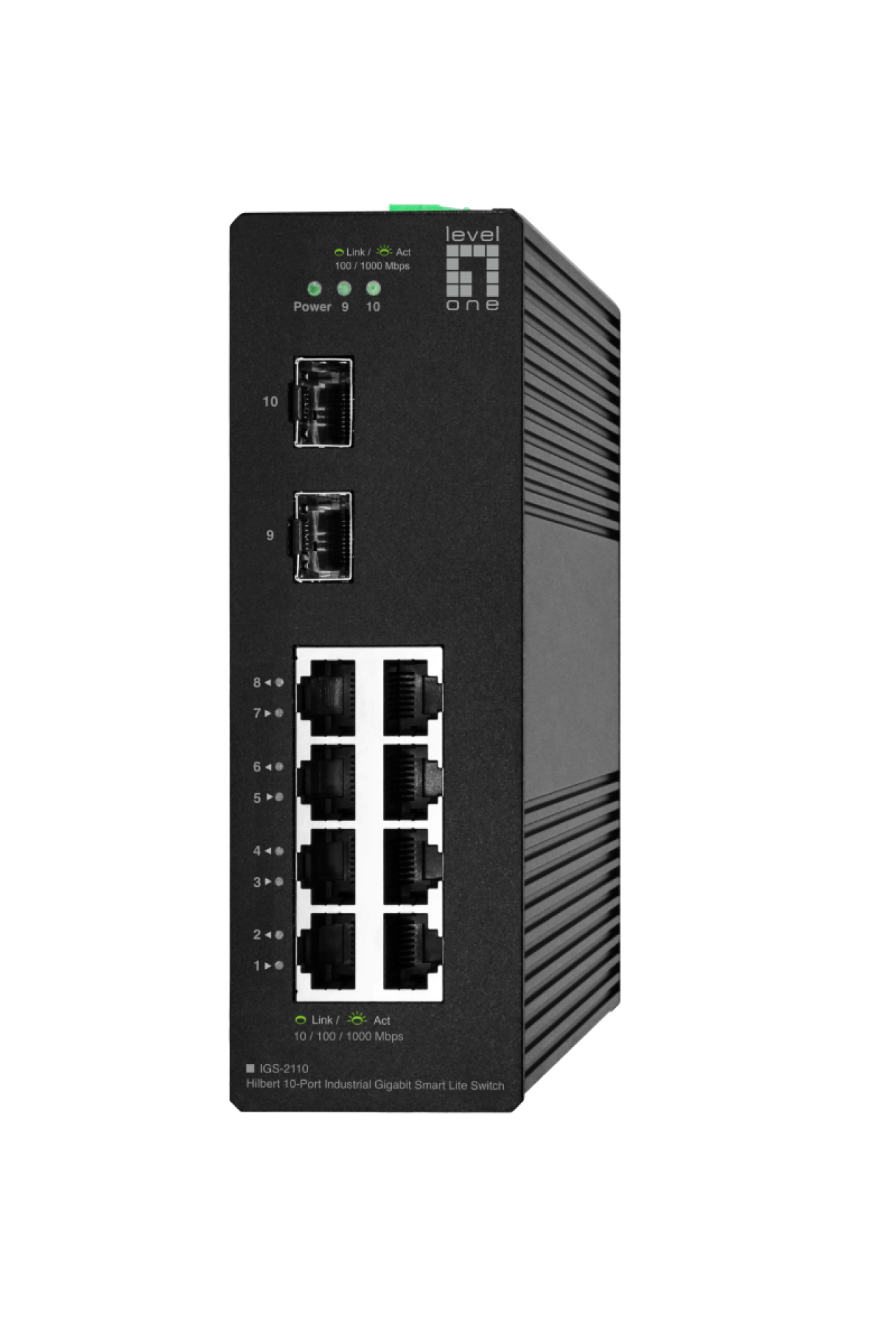 Hilbert 10-Port Industrie Smart Lite Gigabit Switch