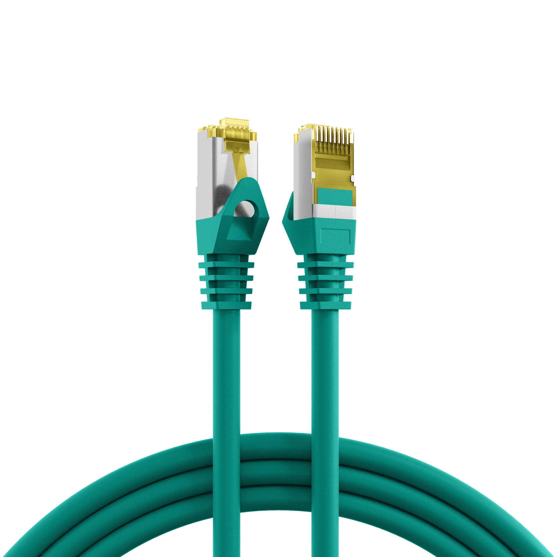 RJ45 Patch Cord Cat.6A S/FTP LSZH Cat.7 raw cable green 0,25m
