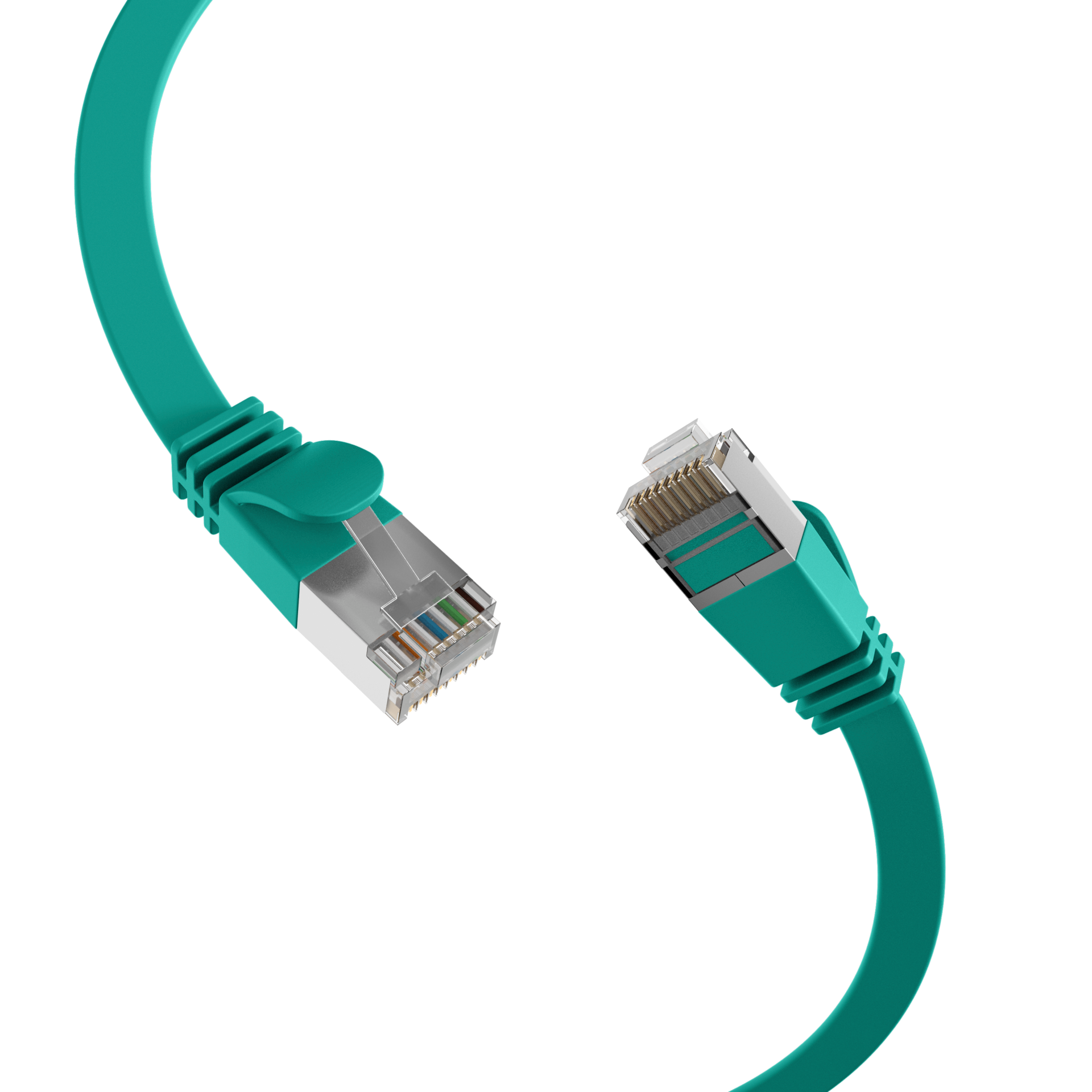 RJ45 Flachpatchkabel Cat.6A U/FTP PVC  grün 3m