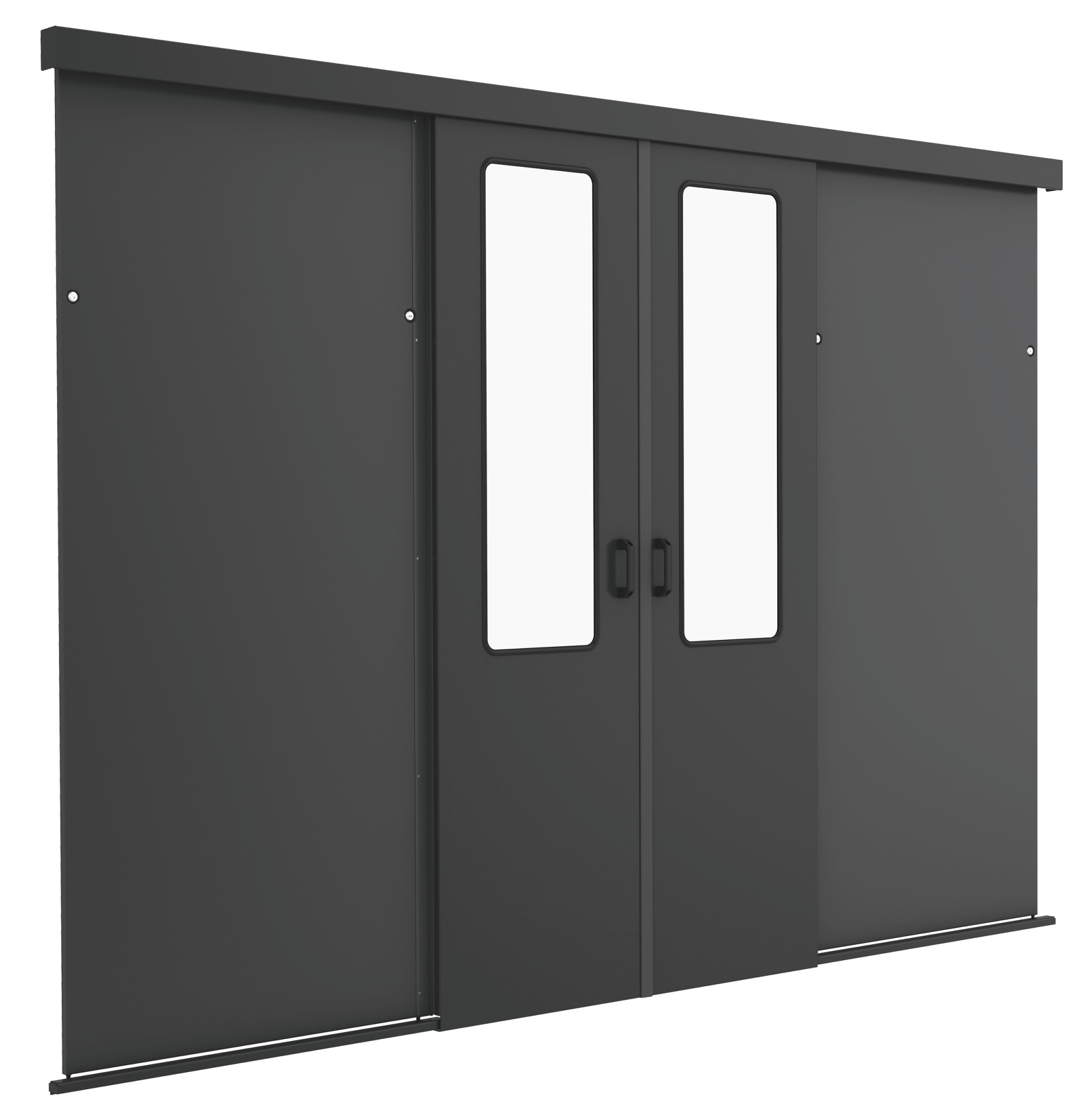 Sliding Door for Cold/Warm Aisle for PRO 42U +100 mm, 1200 mm, RAL7035