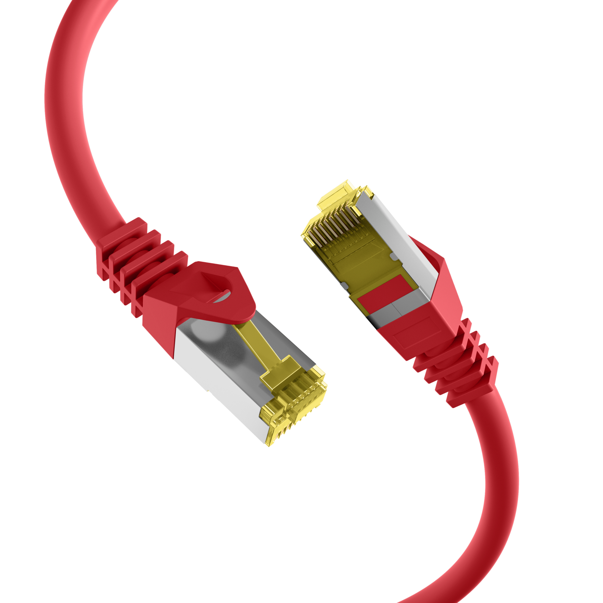 RJ45 Patch Cord Cat.6A S/FTP LSZH Cat.7 raw cable red 30m