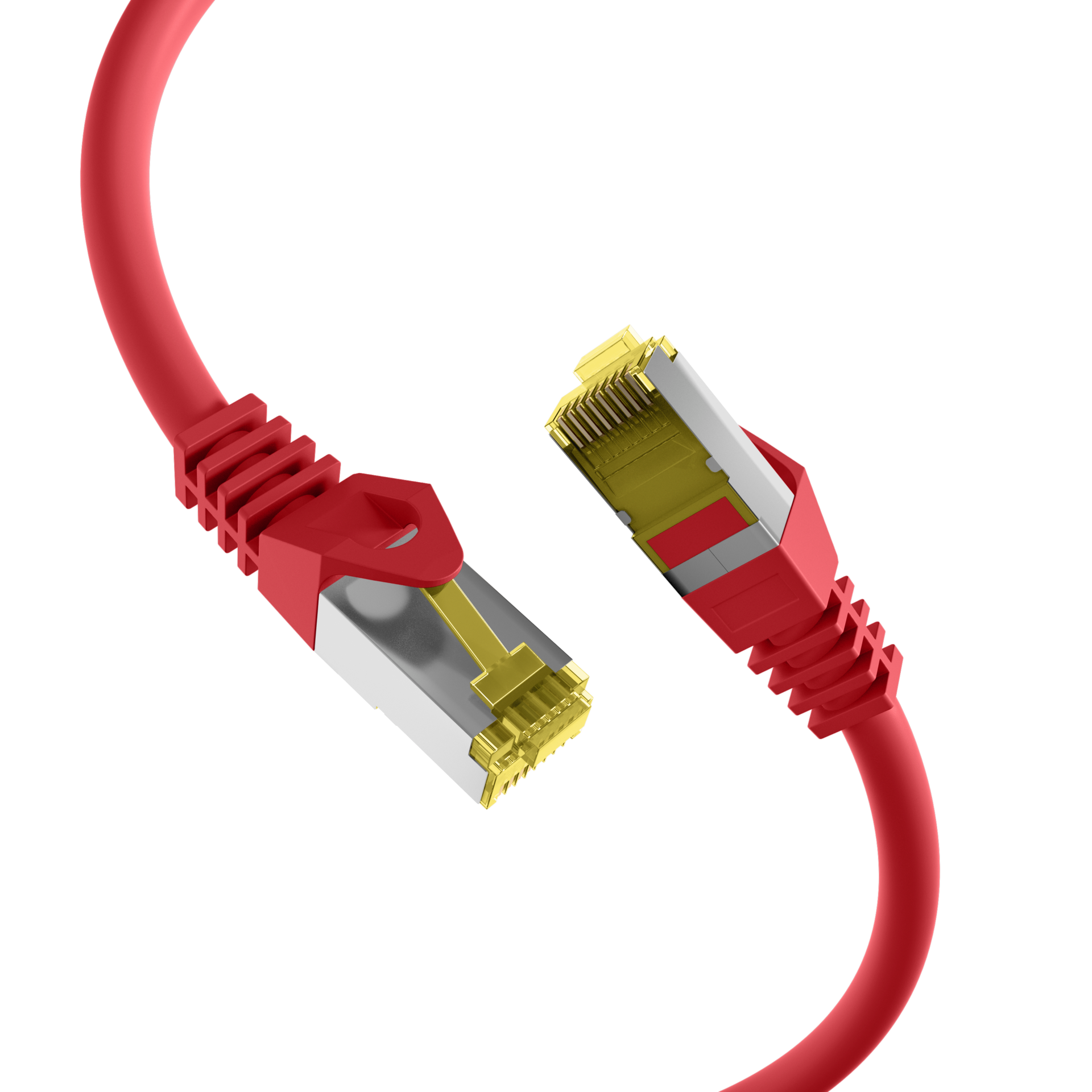 RJ45 Patchkabel Cat.6A S/FTP LSZH  Cat.7 Rohkabel rot 30m