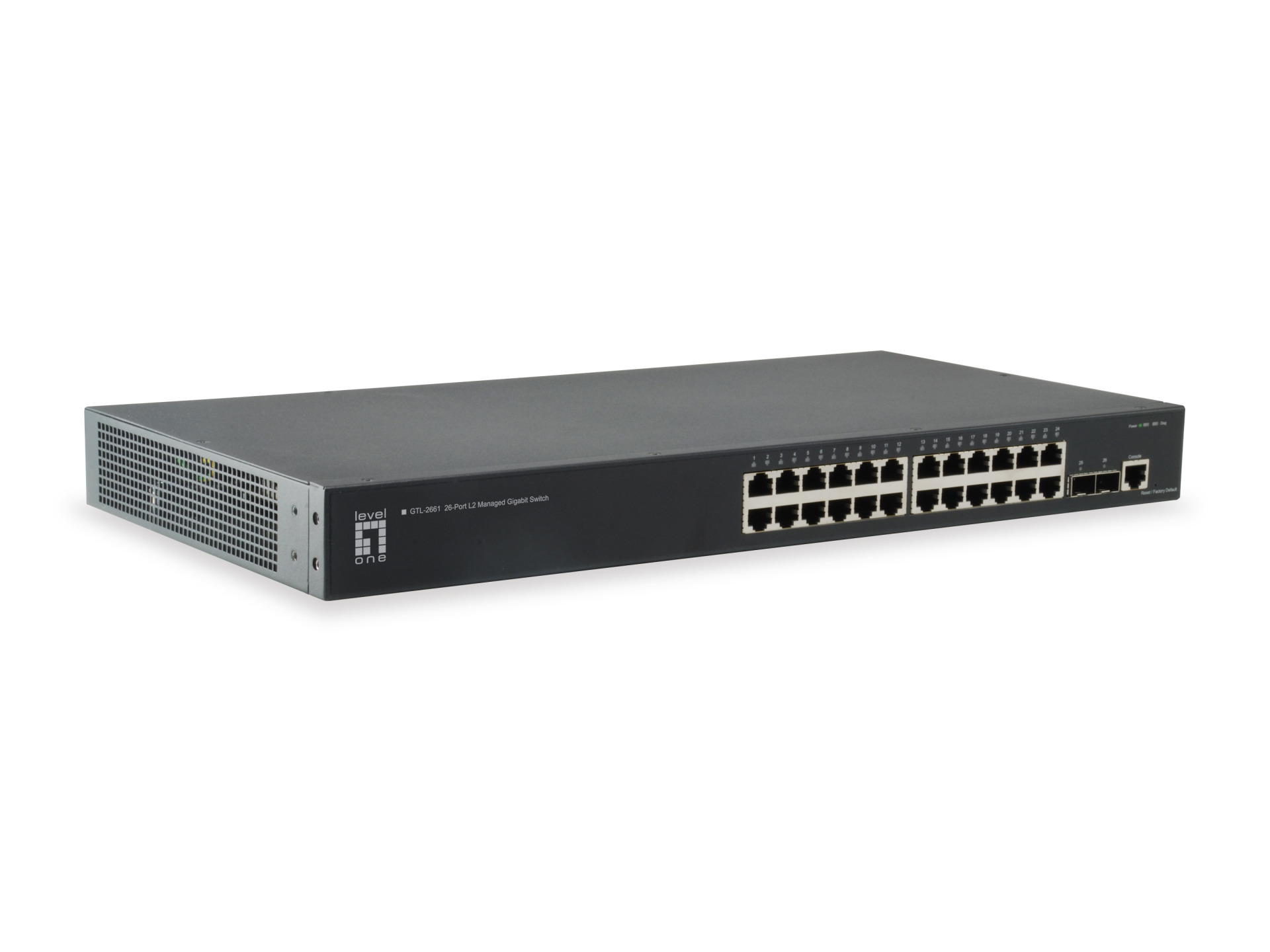 26-Port L2 Managed Gigabit Switch, 2x 10GbE SFP+