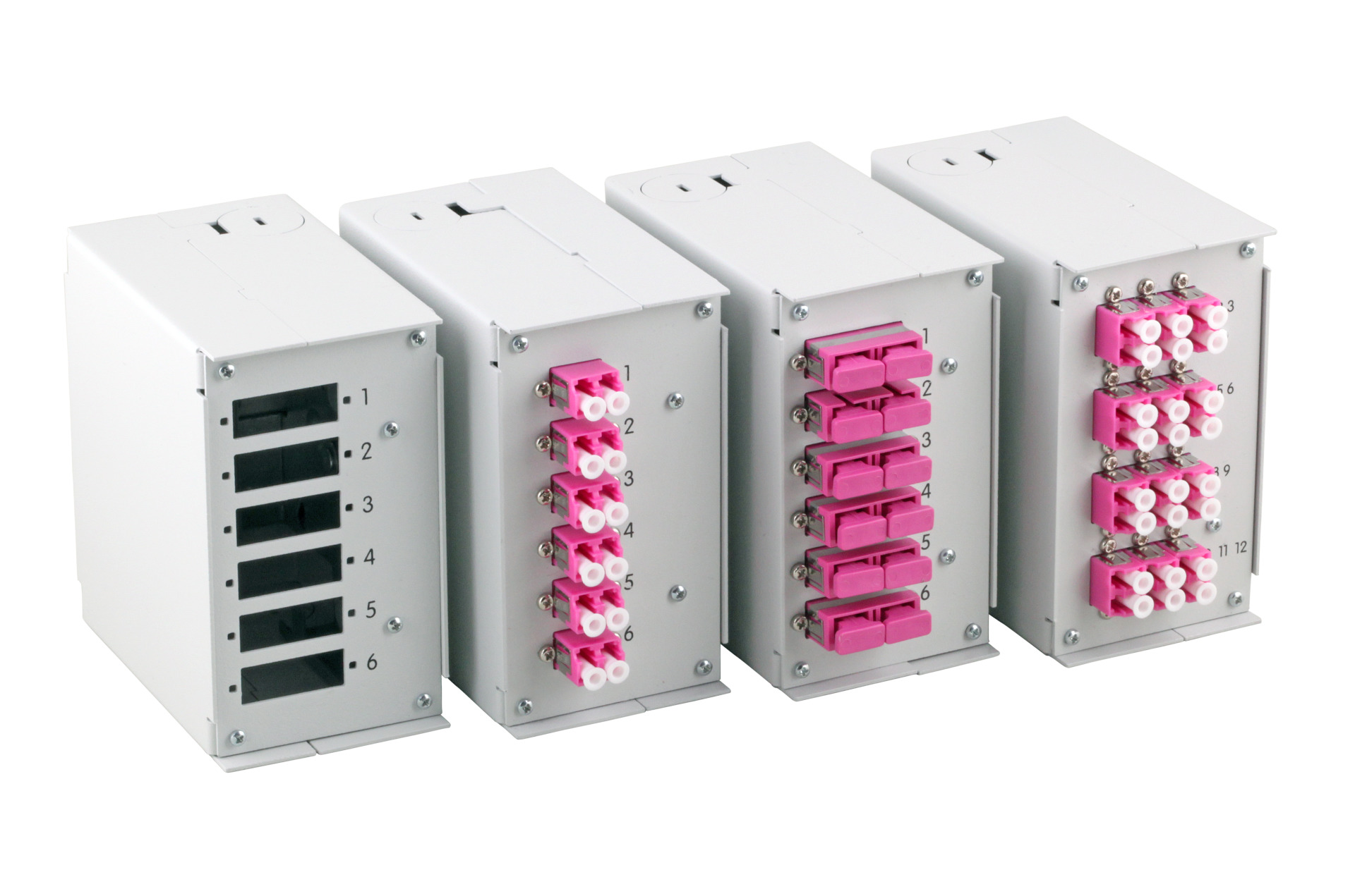 Frontblende für 6 x SC-D, LC-Quad mit 2,8mm Schraublöcher