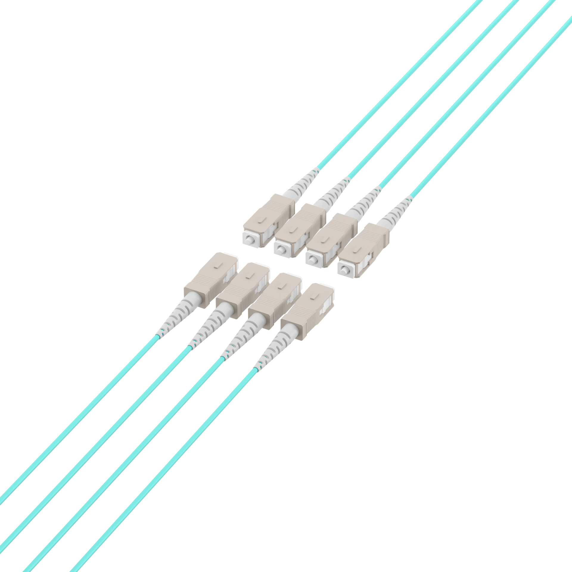Trunk cable U-DQ(ZN)BH OM3 8G (1x8) SC-SC,190m Dca LSZH