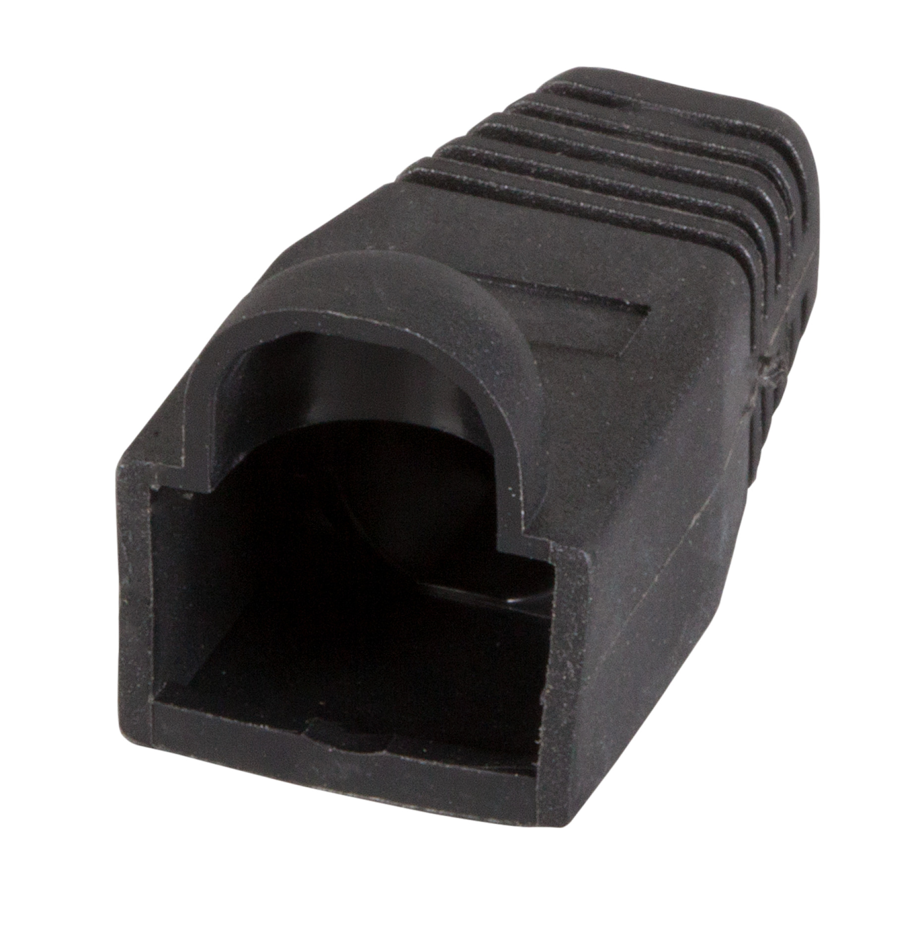 Knickschutztülle RJ45 schwarz, mit Rastnasenschutz, 100 Stück