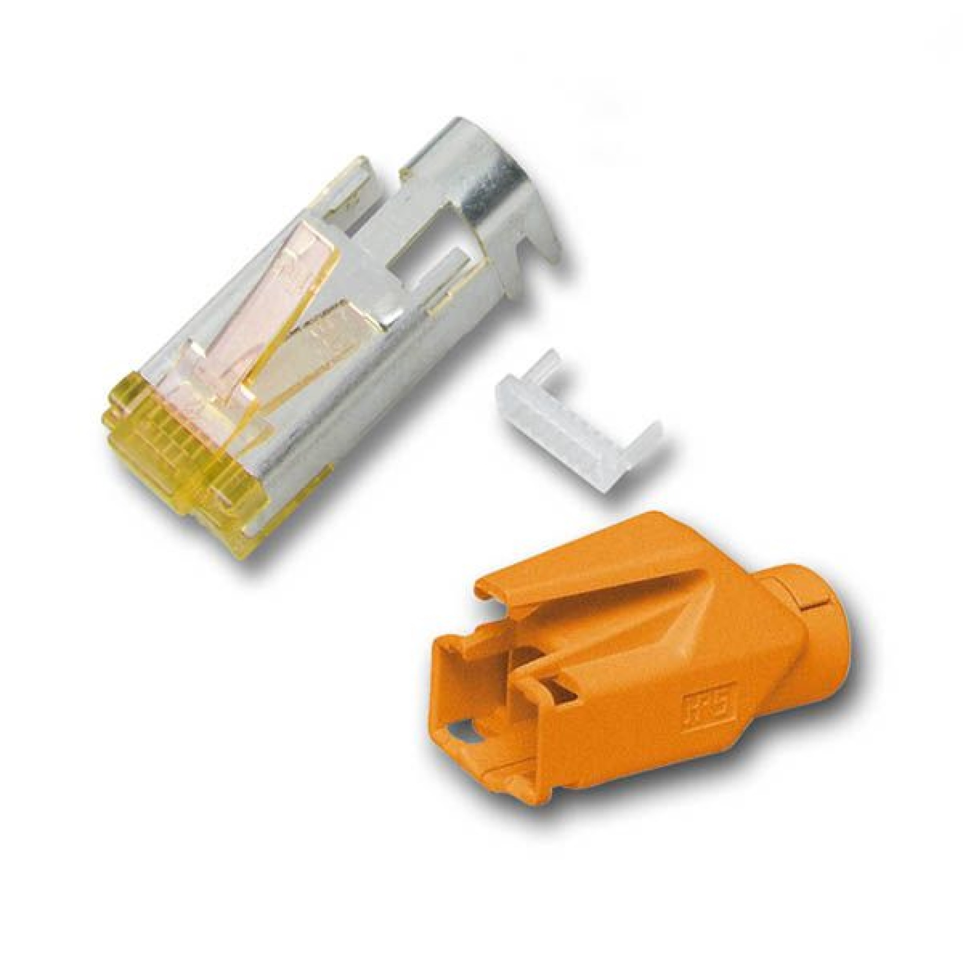 RJ45-Hirose Connector TM31 orange , 1 pcs., 3 Elements, Cat.6A